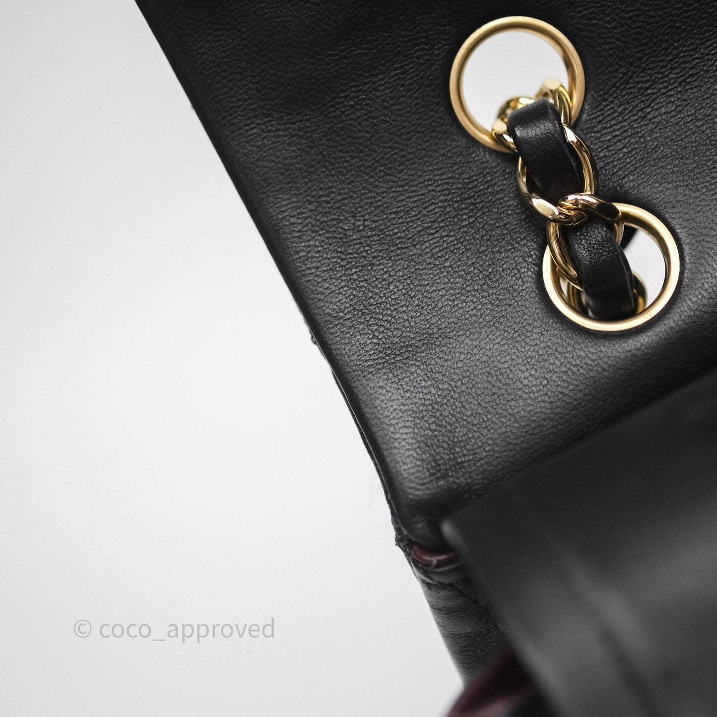 Chanel Classic M/L Medium Flap Quilted Black Lambskin Gold Hardware