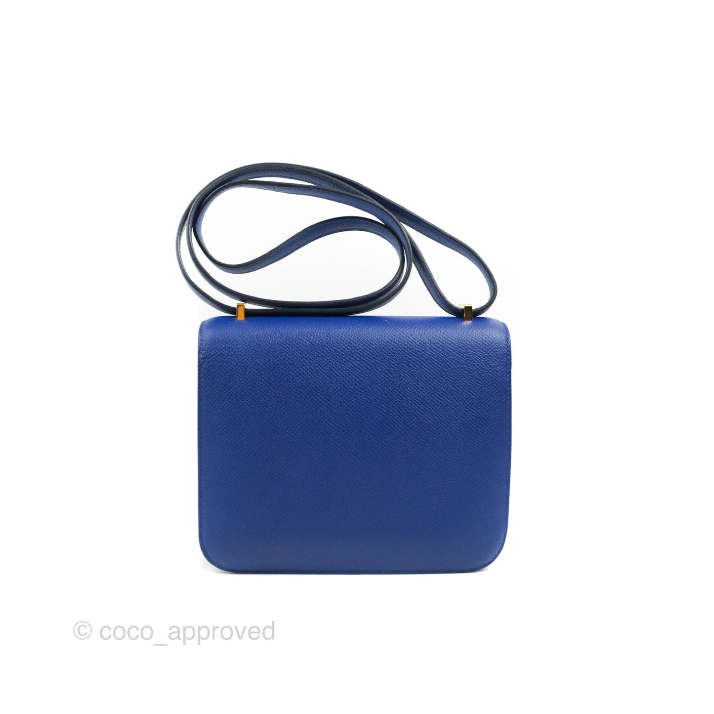 Hermès Constance Mini 18cm Bleu Electric Epsom Gold Hardware
