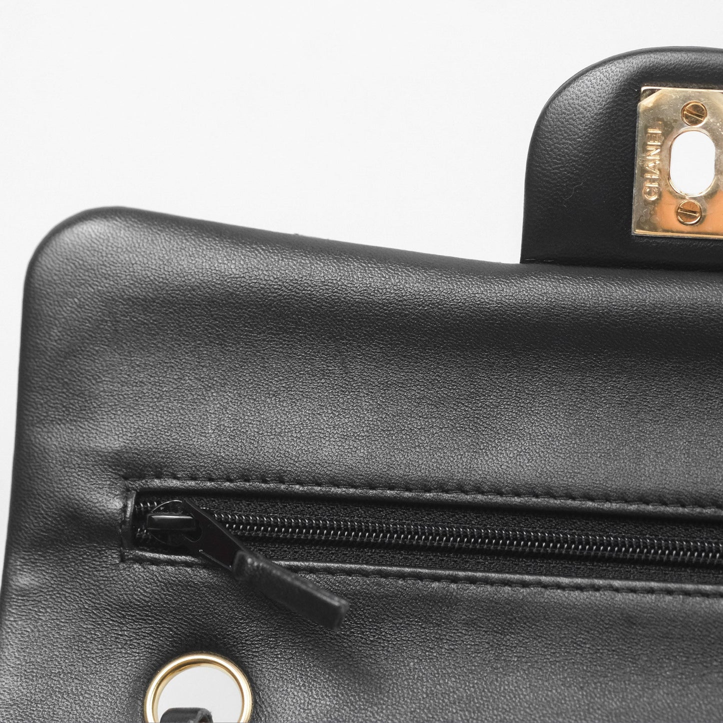 Chanel Small S/M Classic Flap Black Lambskin Gold Hardware