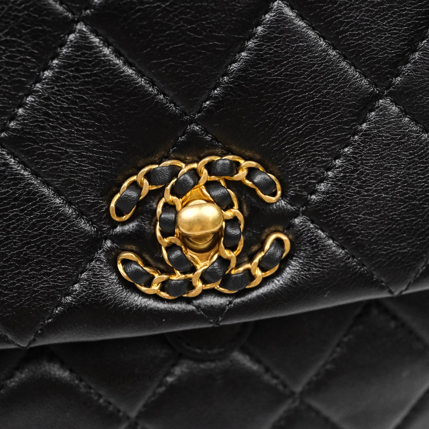 Chanel Backpack Black Calfskin Aged Gold Hardware