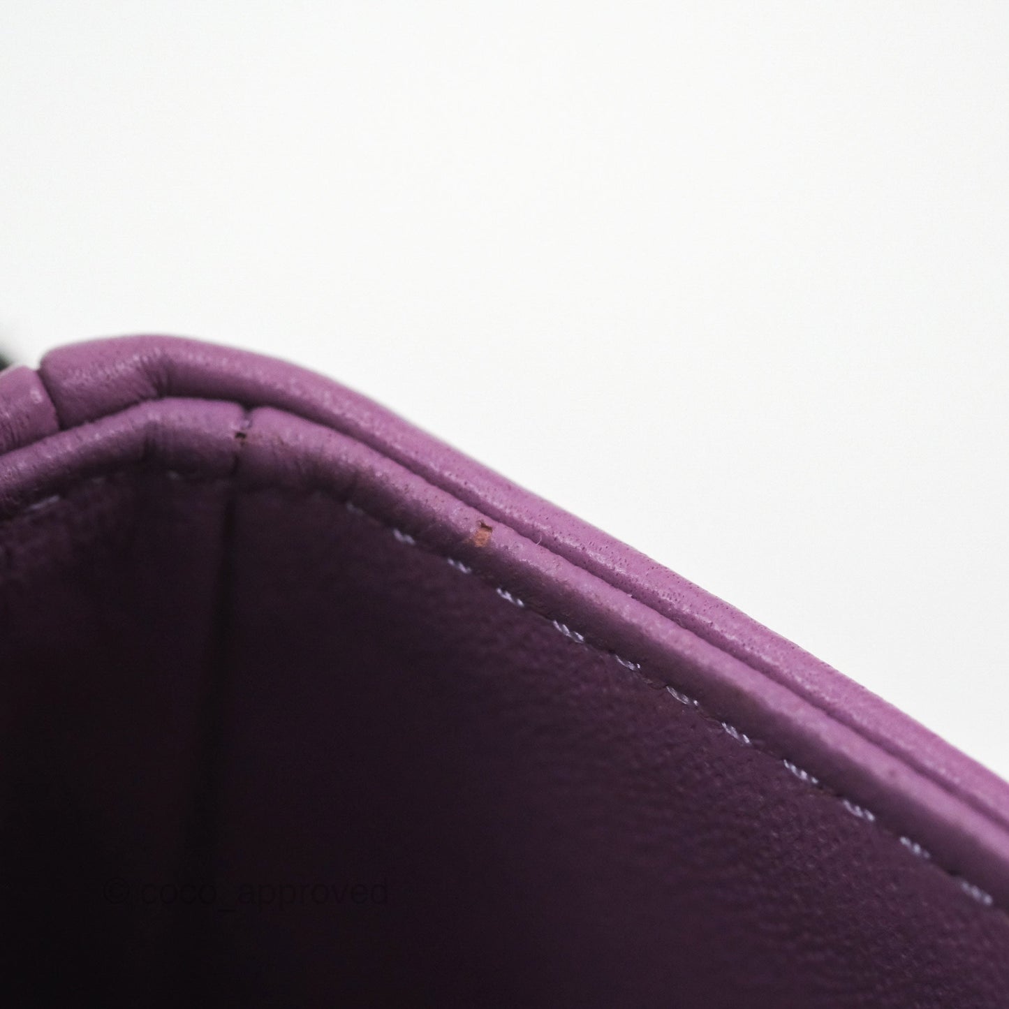 Chanel Small Classic Flap Quilted Purple Lambskin Silver Hardware