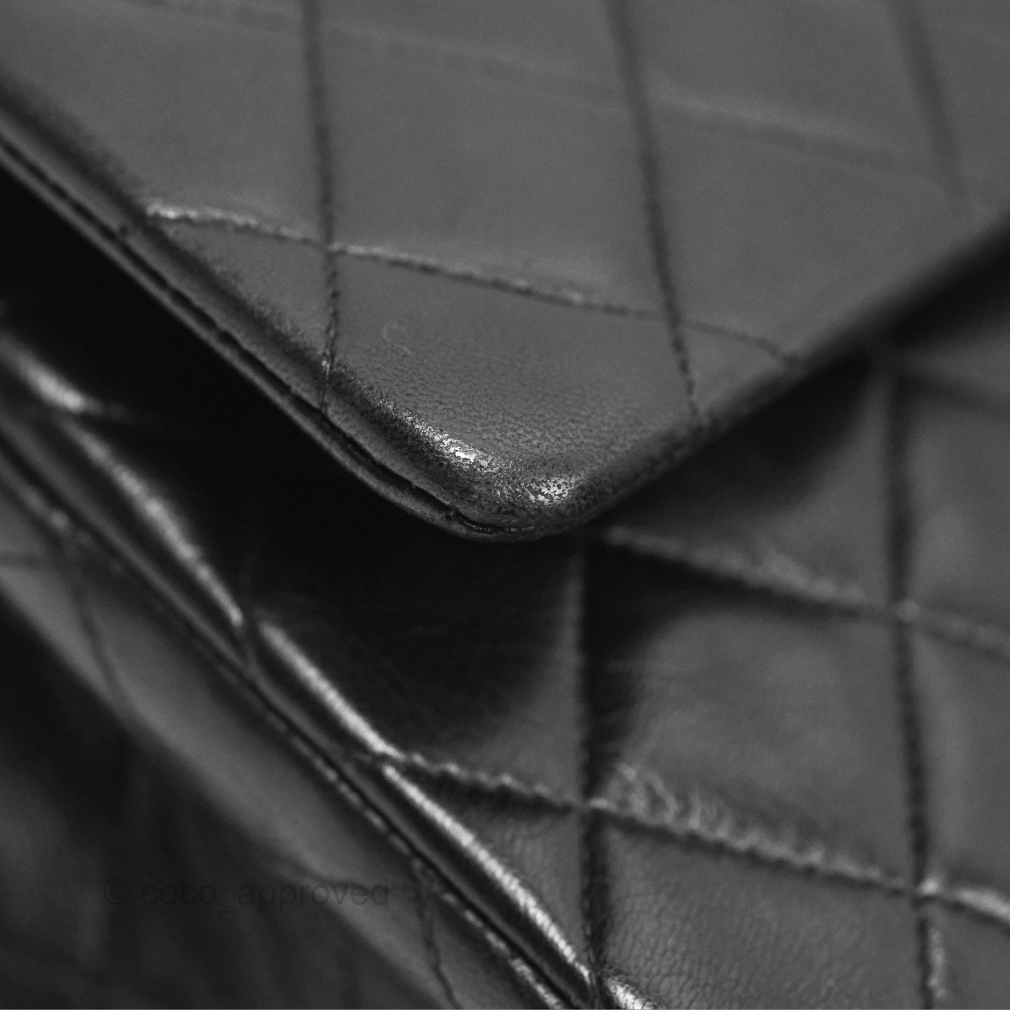 Chanel Vintage Classic Medium Flap Black Lambskin 24K Gold Hardware