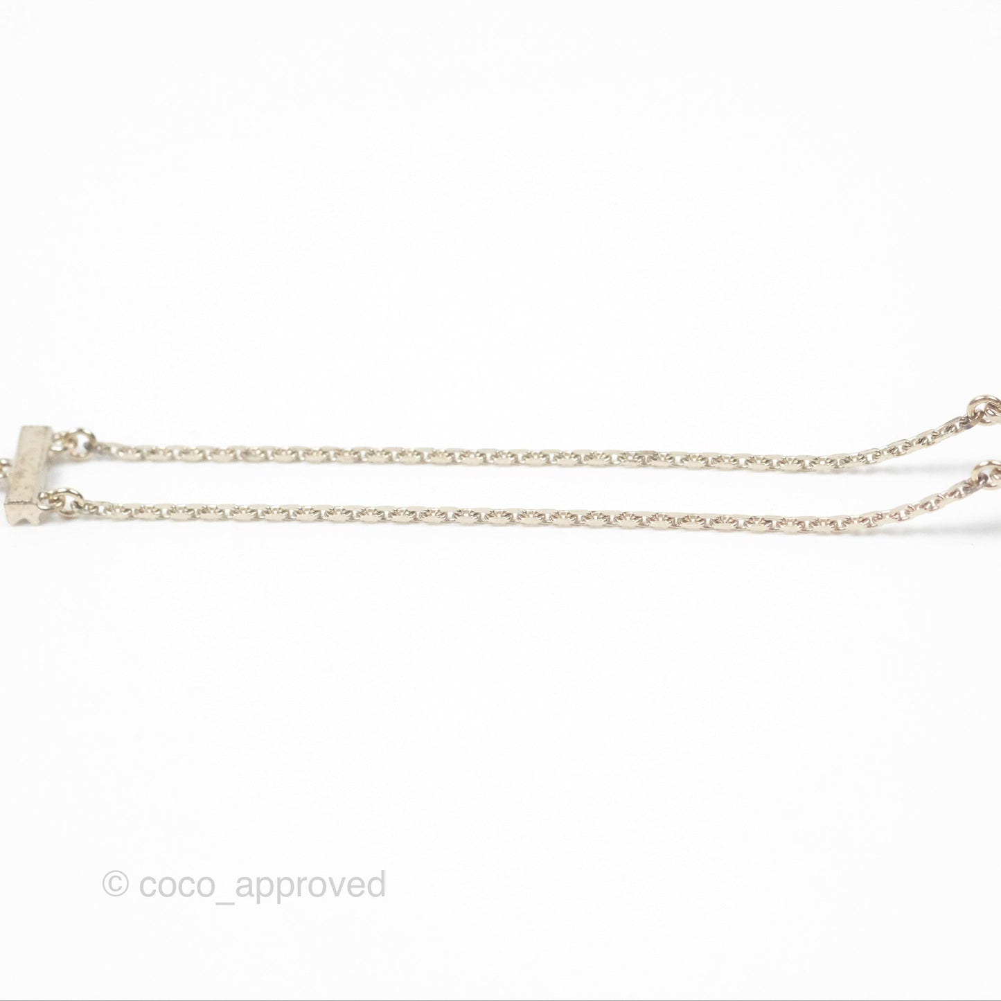 Chanel Crystal Chanel Logo Chain Choker Gold Tone 22S