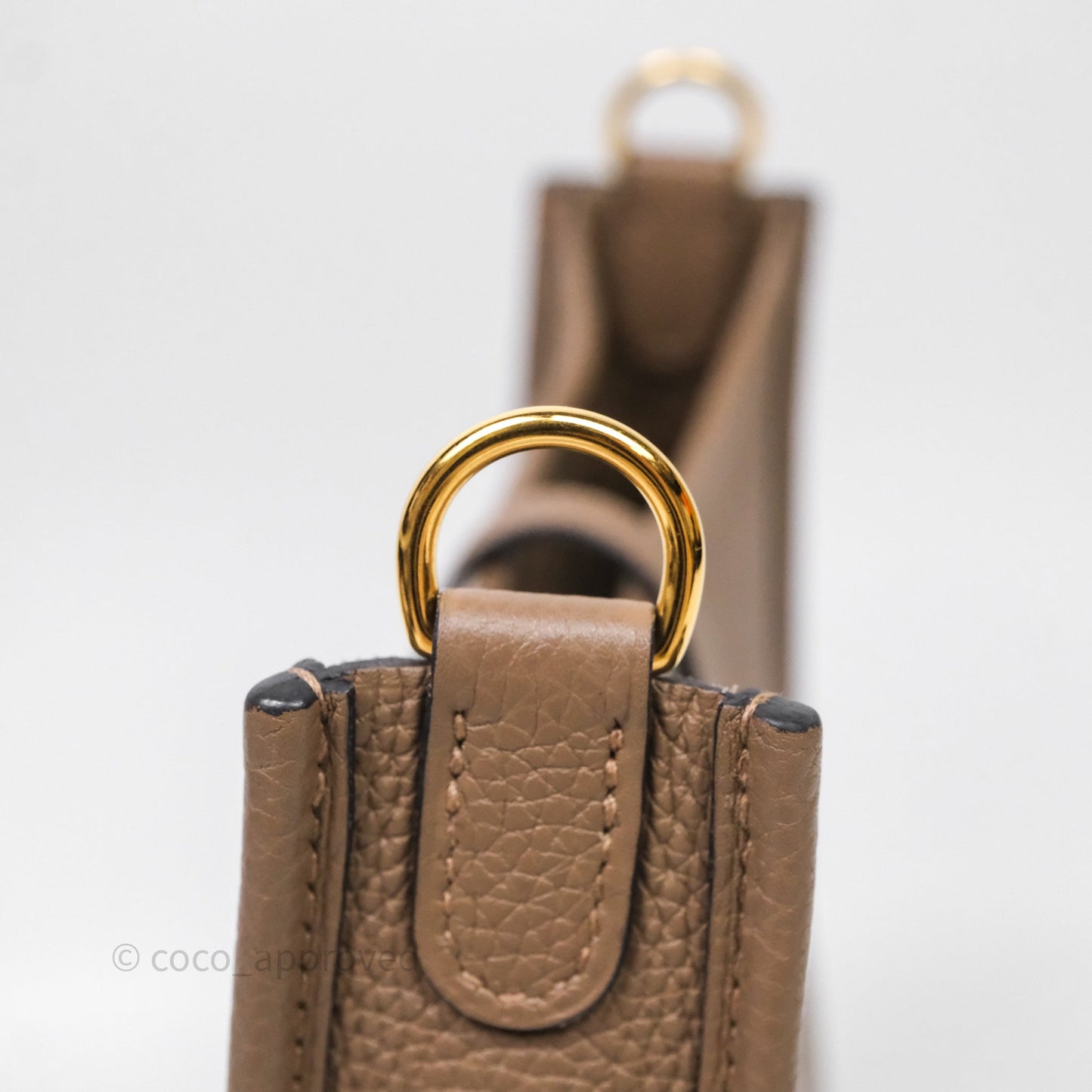 Hermès Mini Evelyne 16 Etoupe Clemence Gold Hardware