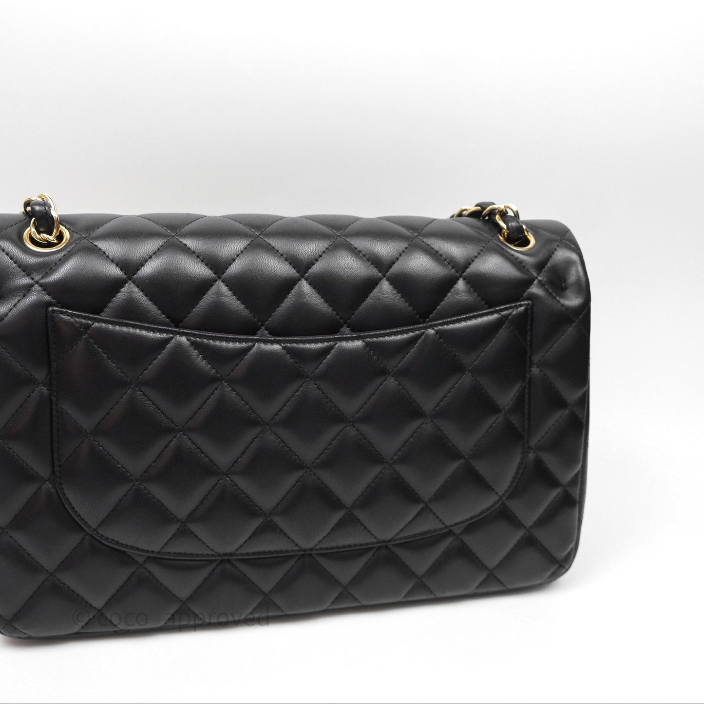 Chanel Jumbo Double Flap Black Lambskin Gold Hardware