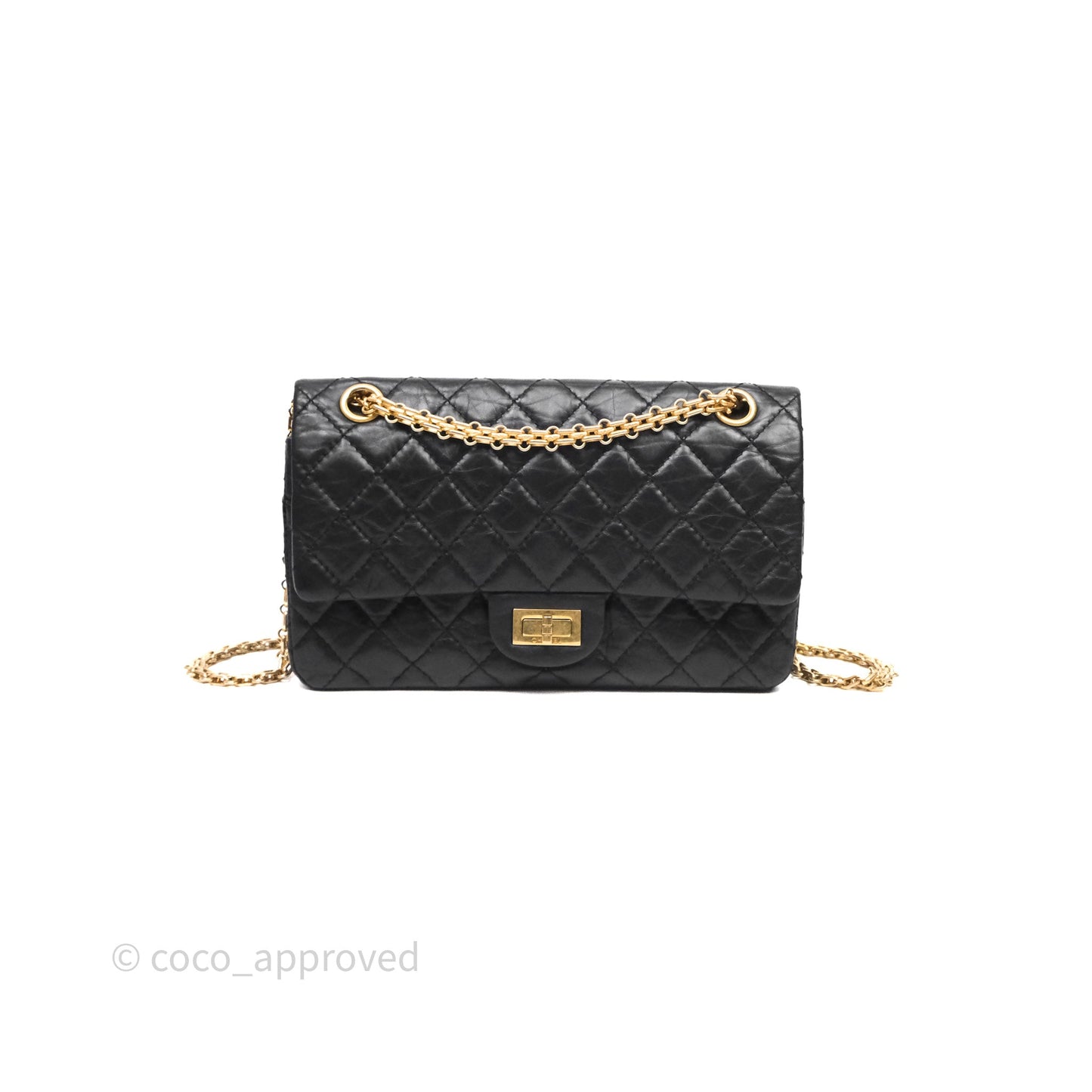 Chanel Reissue 225 Flap Black Aged Calfskin Gold Hardware