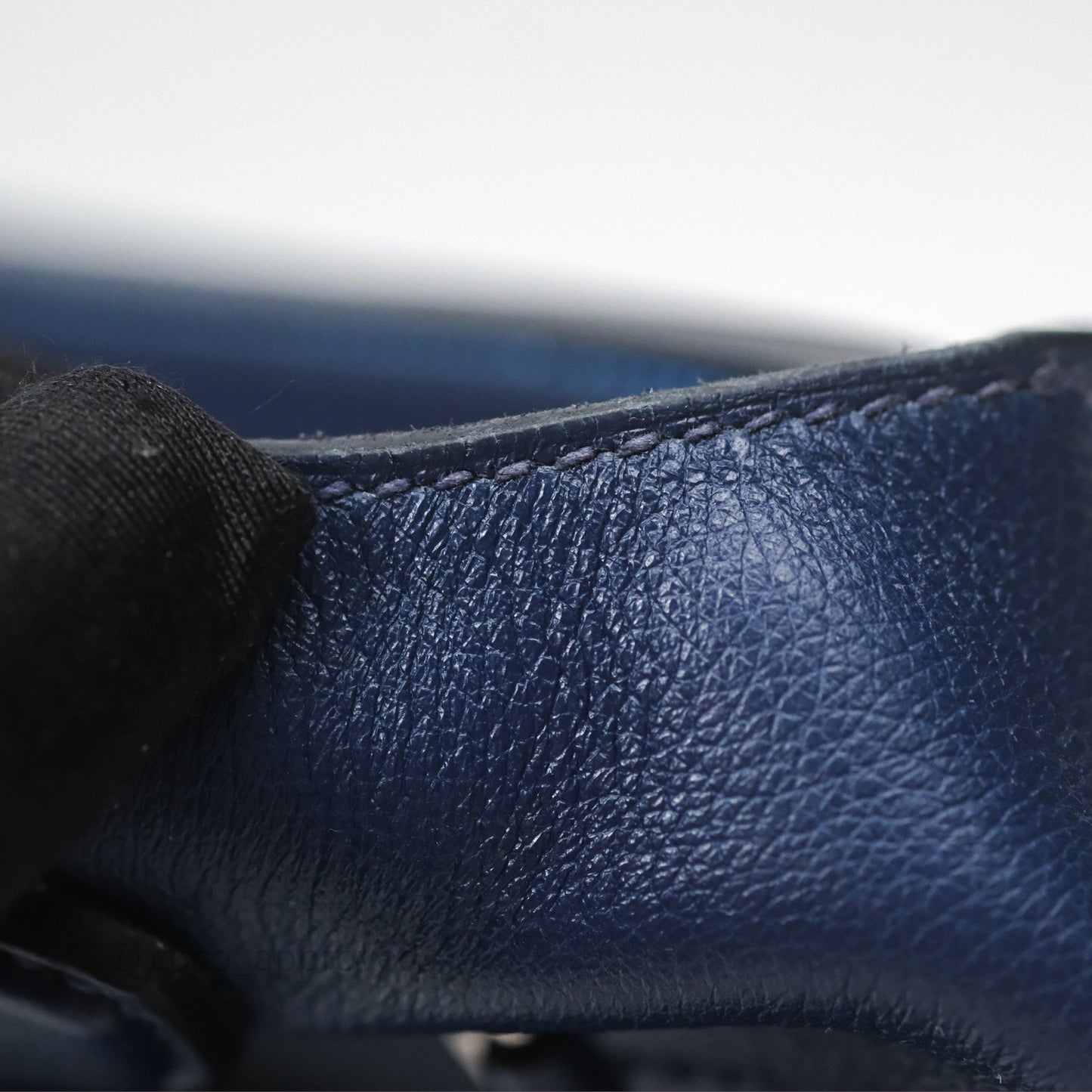 Hermès 24/24 21 Mini Bleu Saphir 73/ Bleu Indigo 76/ Bleu France 71 Evercolor/ Swift Palladium Hardware