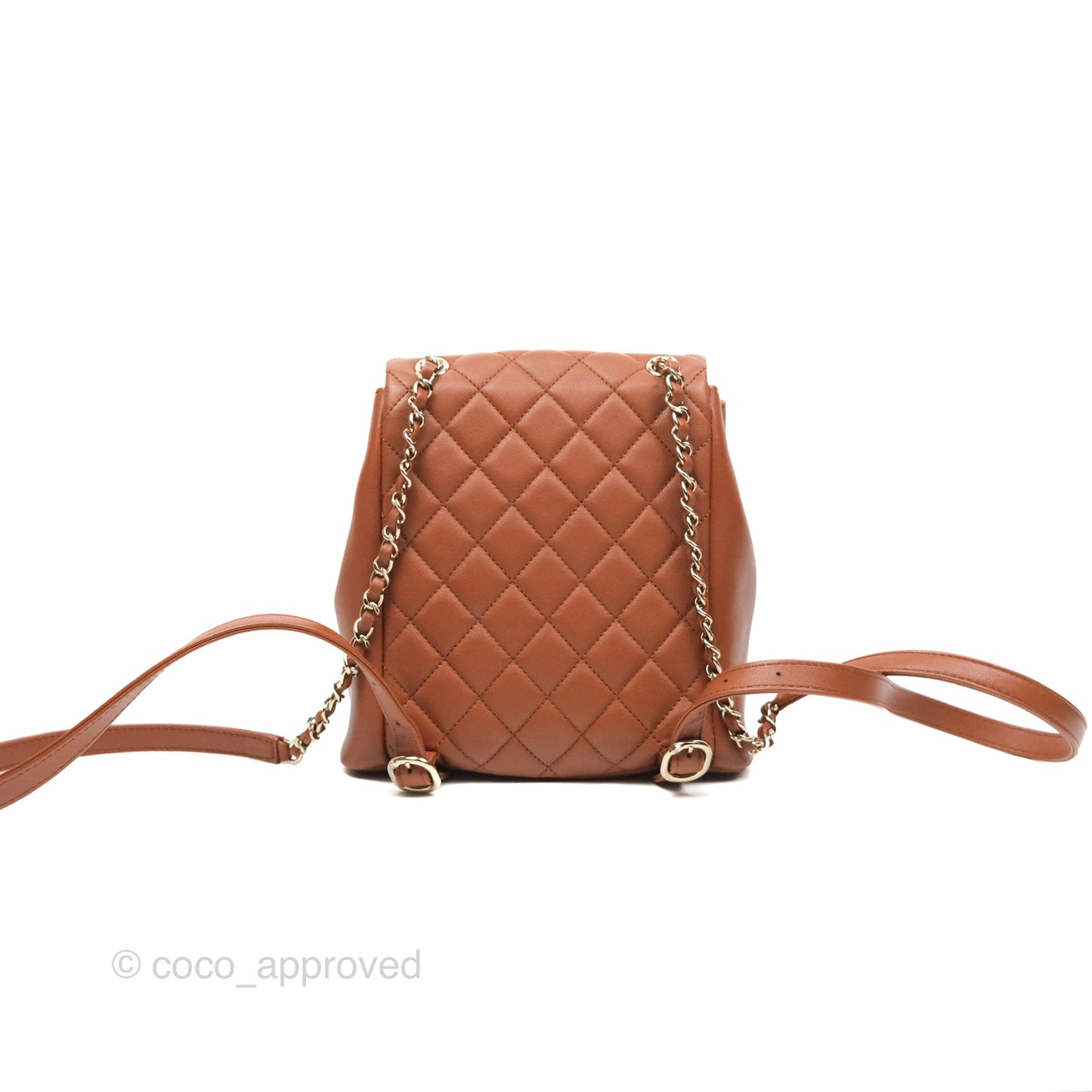 Chanel Medium Duma Backpack Tan Brown Calfskin Gold Hardware