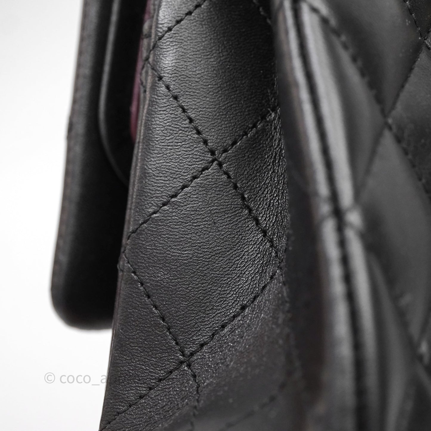 Chanel Classic M/L Medium Flap Quilted Black Lambskin Gold Hardware