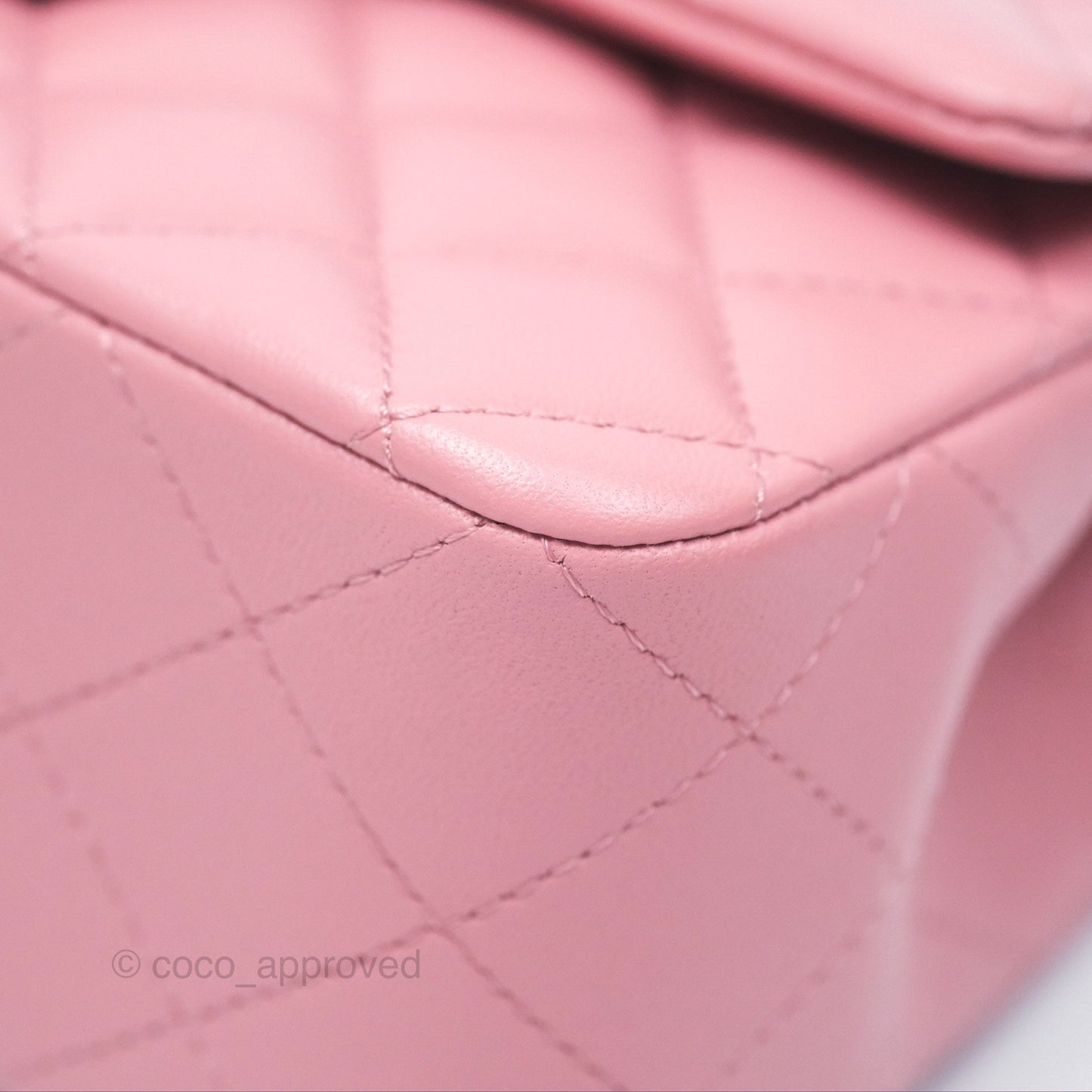 Chanel Top Handle Mini Rectangular Flap Bag Pink Lambskin Gold Hardware