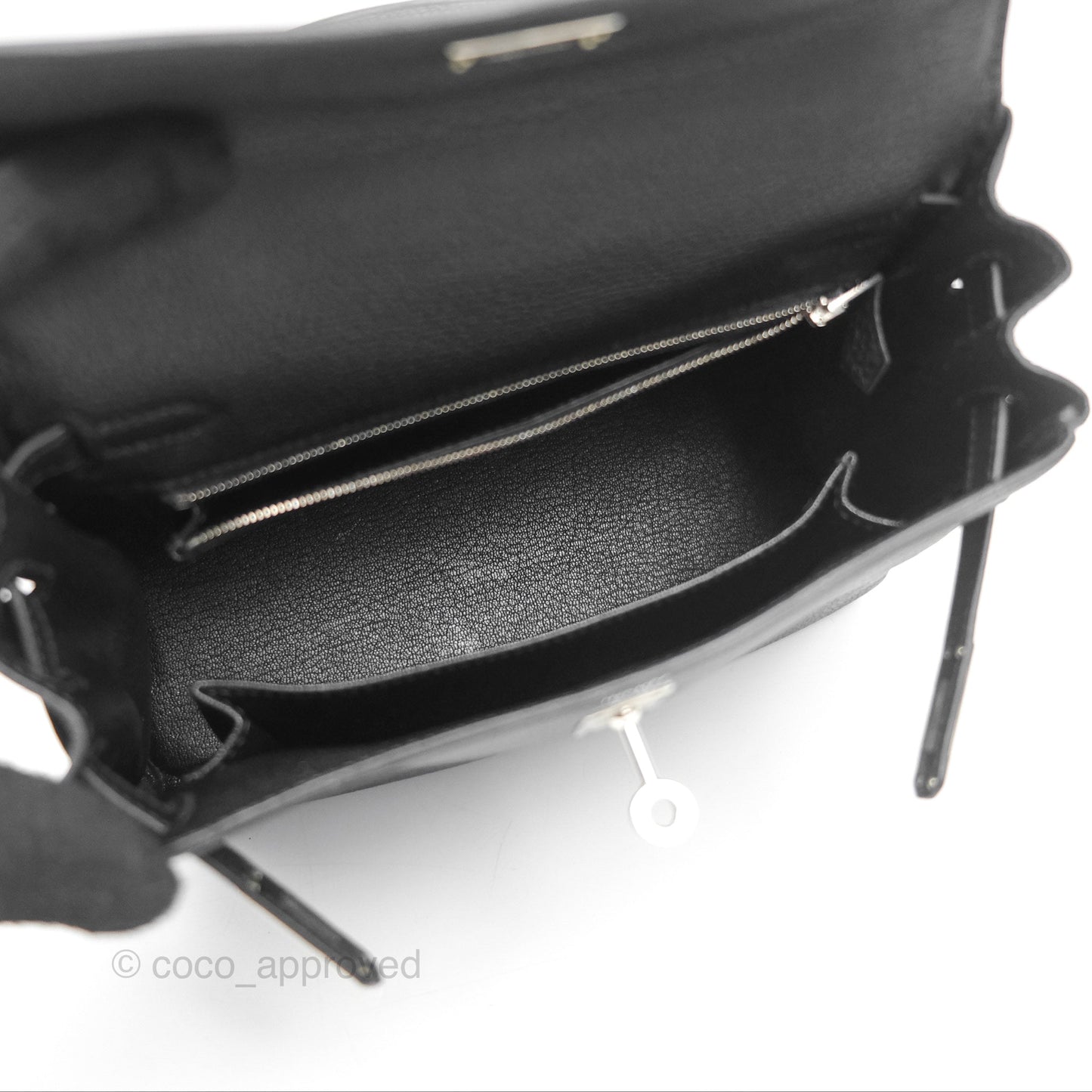 Hermès Retourne Kelly 25 Black Togo Palladium Hardware