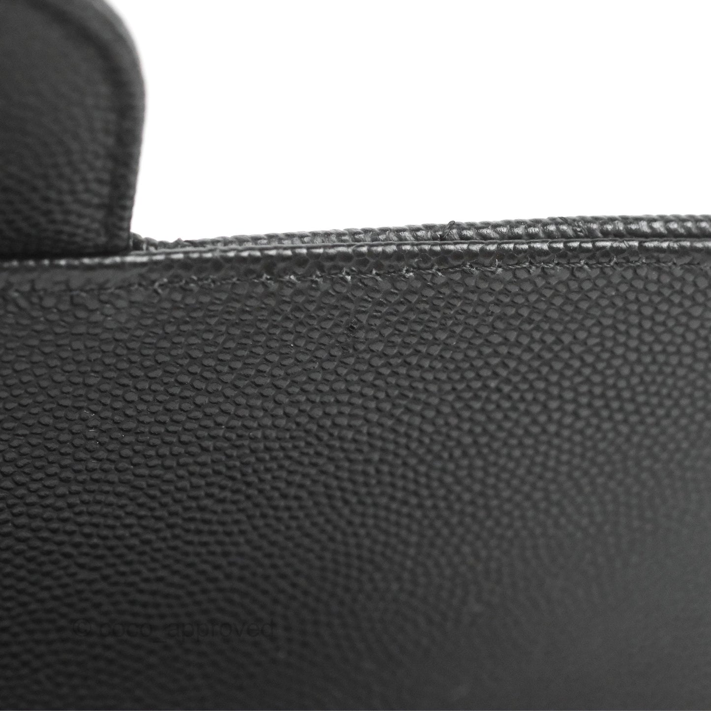 Chanel Quilted Mini Rectangular Flap Black Caviar Silver Hardware