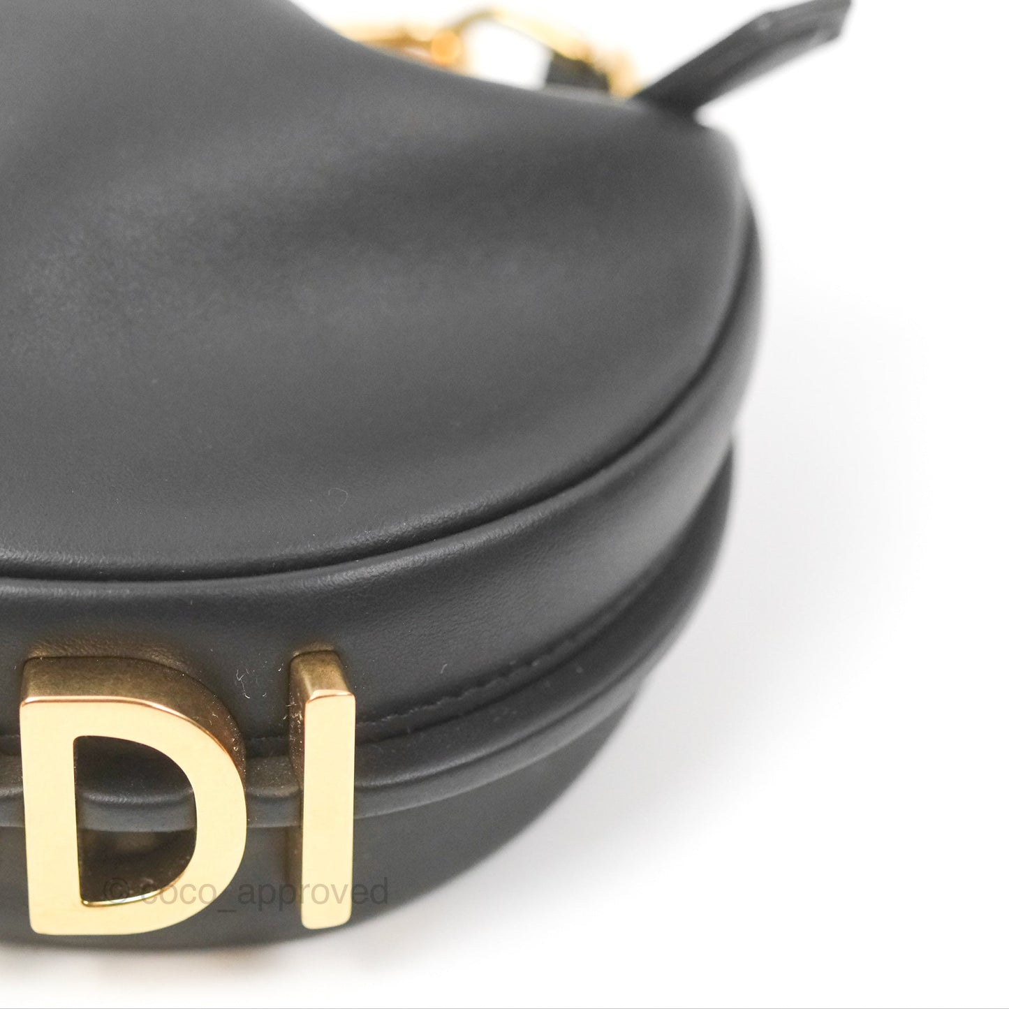 Fendi Nano Fendigraphy Hobo Bag Black Gold Hardware