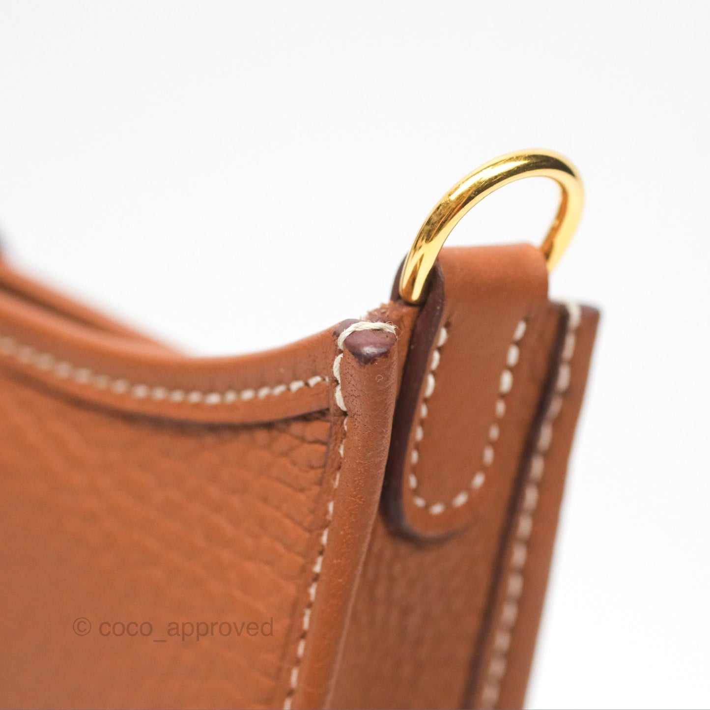 Hermès Mini Evelyne 16 Gold Clemence Gold Hardware