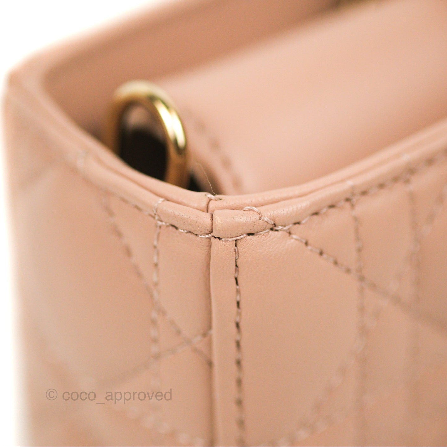 Dior Medium Lady D-Joy Bag Nude Pink Lambskin Cannage