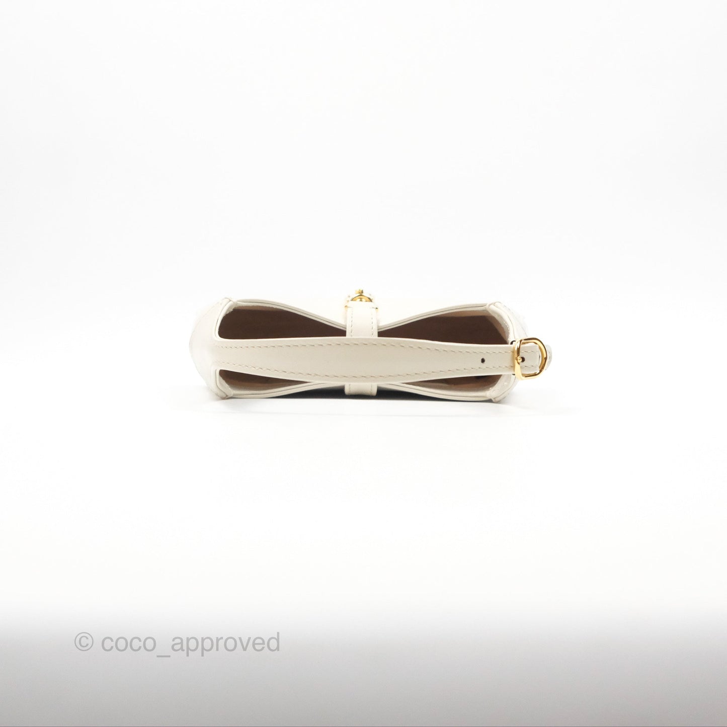 Gucci Jackie 1961 White Mini Shoulder Bag Gold Hardware