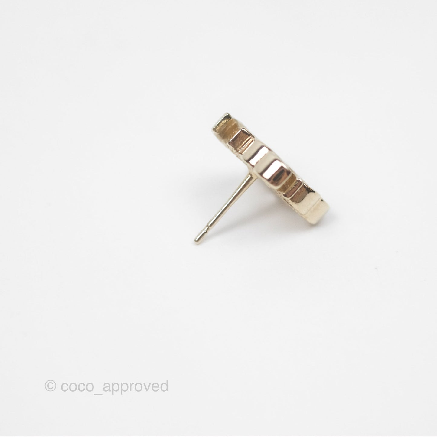 Chanel CC Logo Earrings Gold Tone 24B