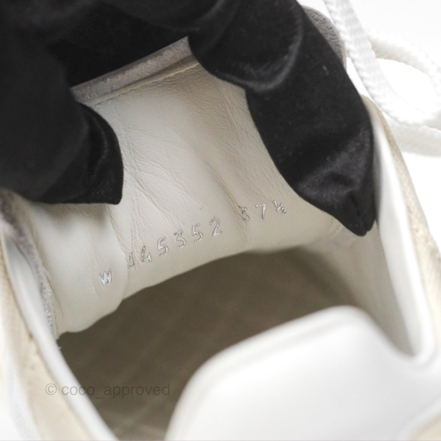 Chanel Ivory Beige White Sneakers Size 37.5