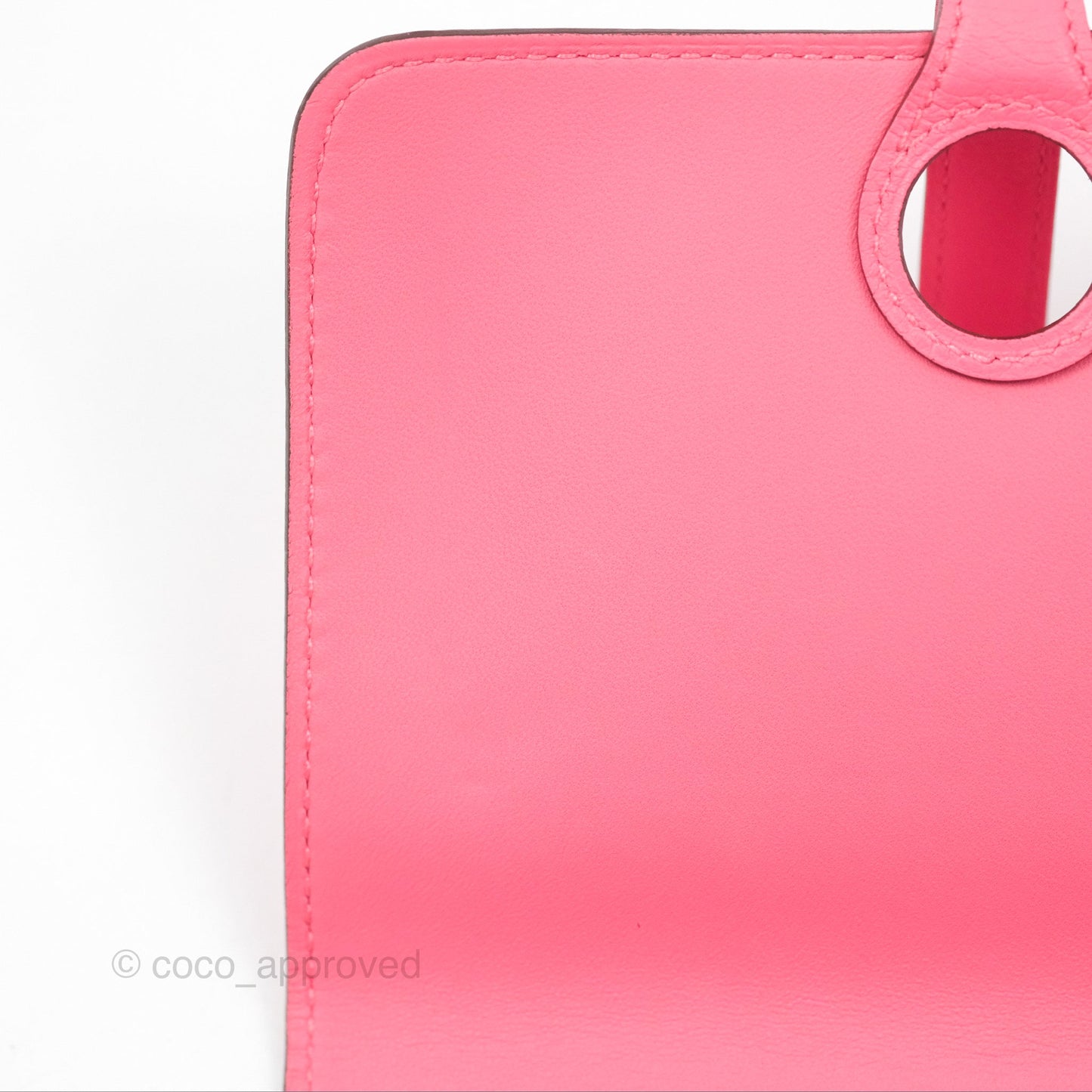 Hermes Dogon Compact Wallet Rose Azalée Evercolor Palladium Hardware