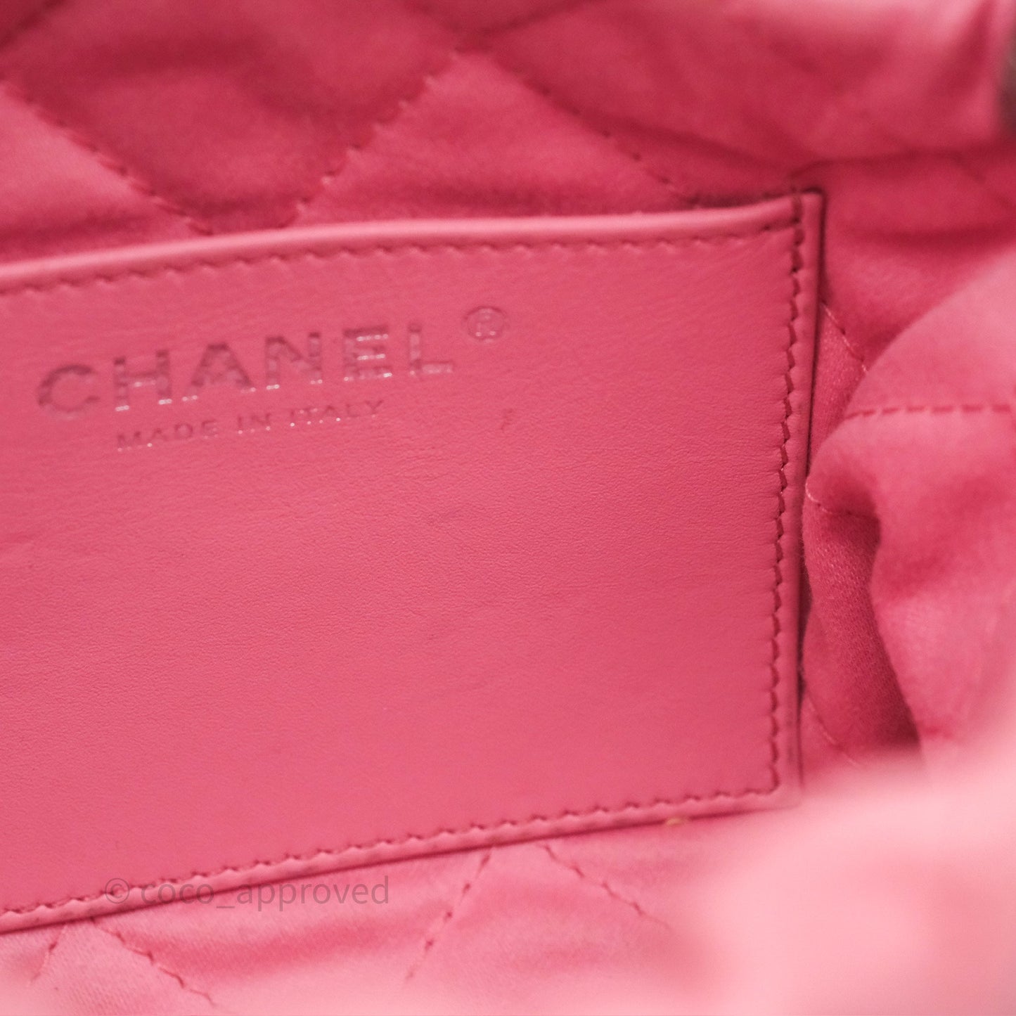 Chanel 22 Mini Bag Pink Shiny Crumpled Calfskin Matte Silver Hardware