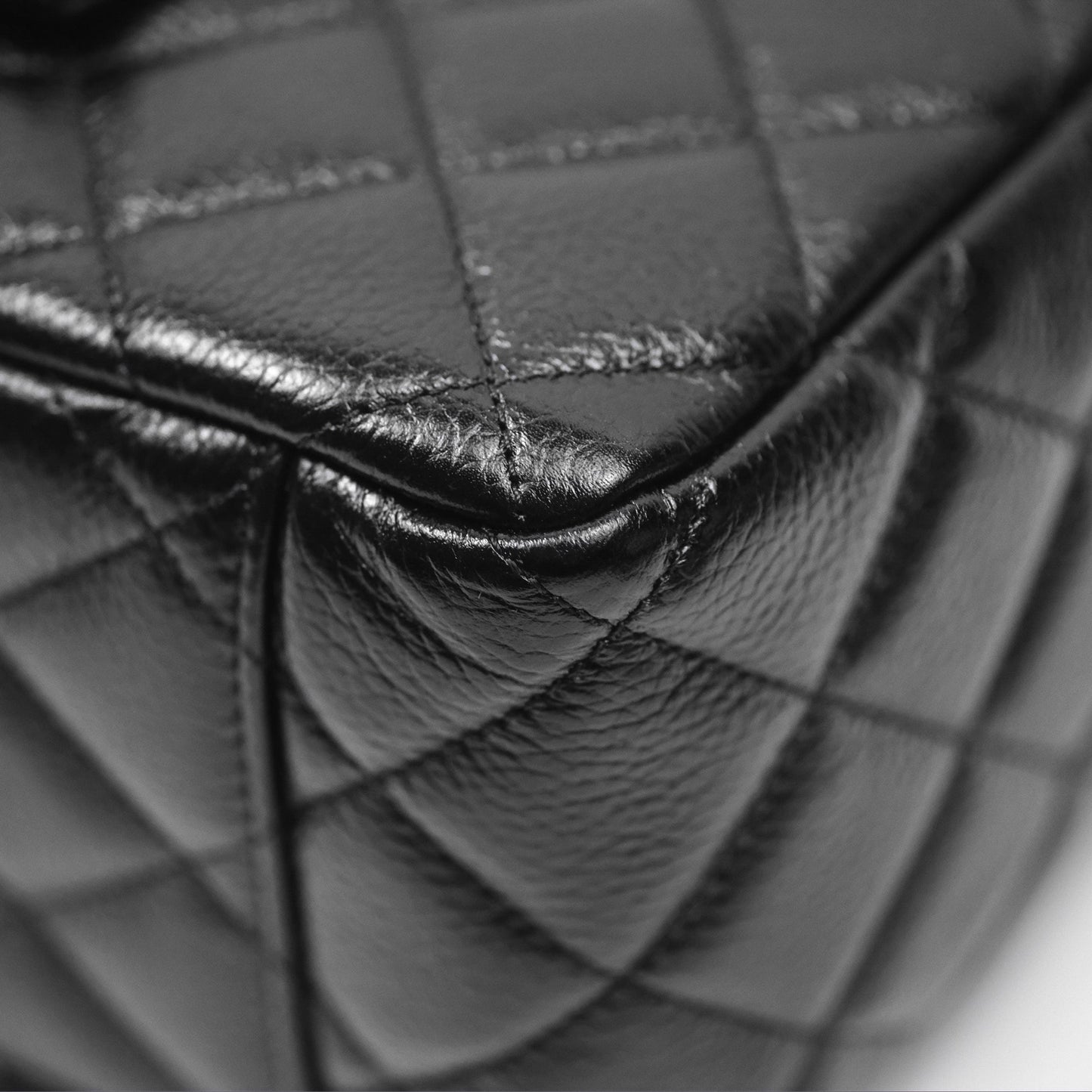 Chanel Quilted XXL Classic Flap Travel Bag Black Caviar Aged Gold Hardware 24C