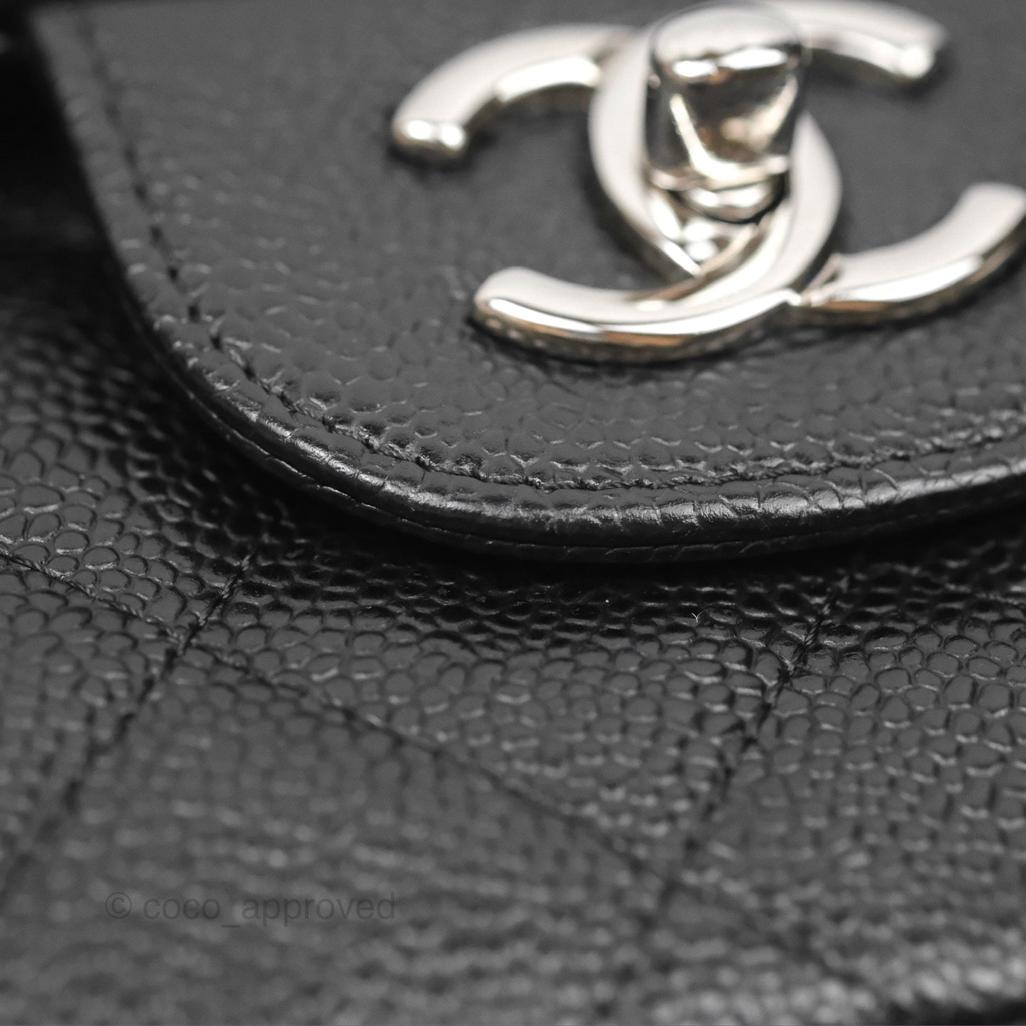Chanel Jumbo Double Flap Black Caviar Silver Hardware⁣⁣