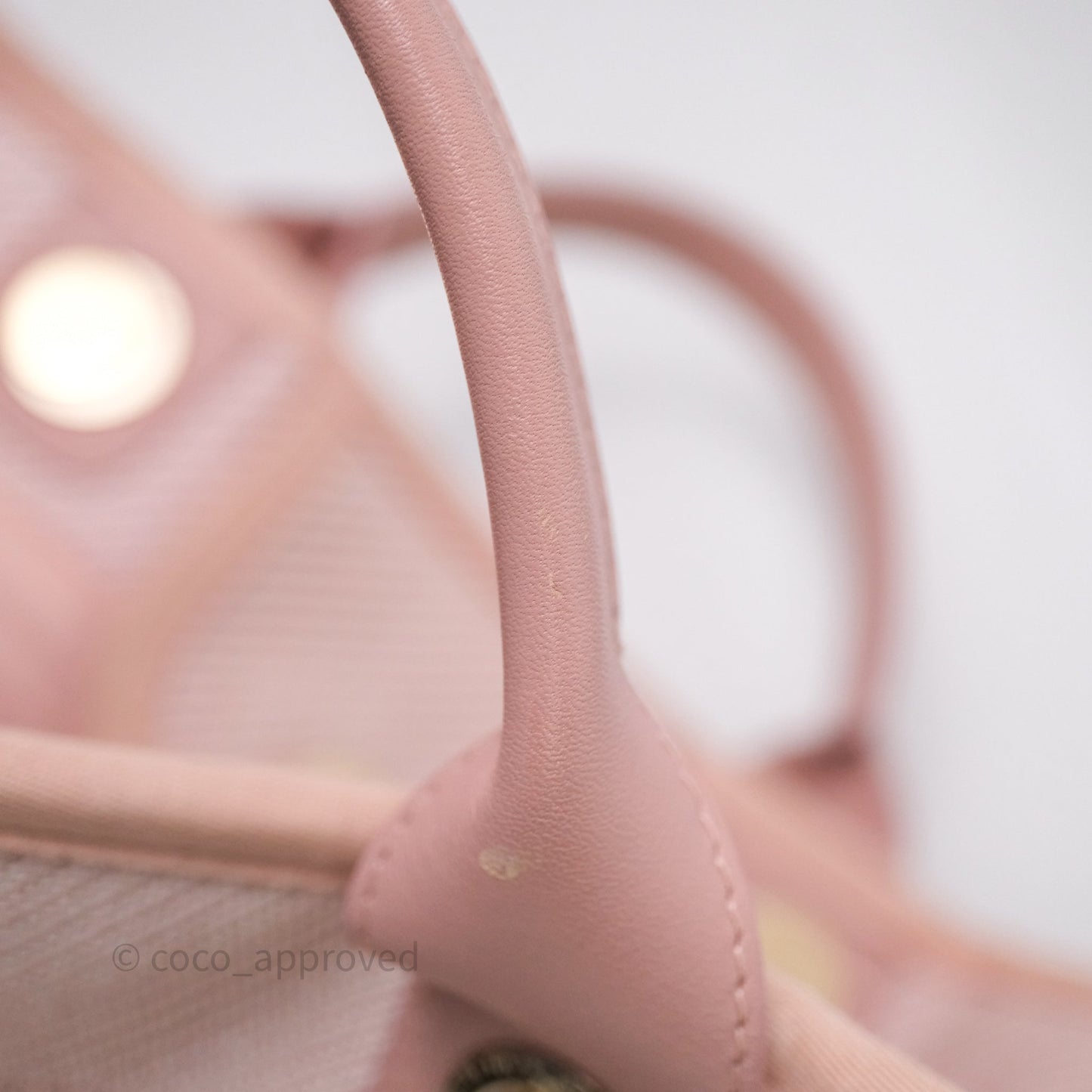 Chanel Large Deauville Tote Pink Canvas Gold Hardware