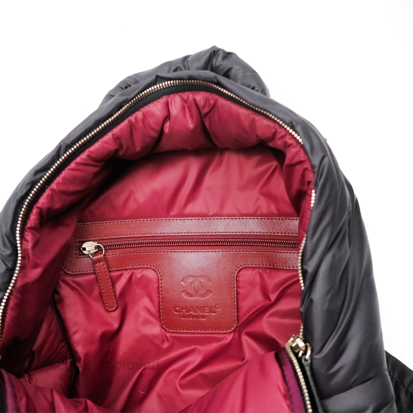 Chanel Coco Cocoon Backpack Black Nylon Silver Hardware