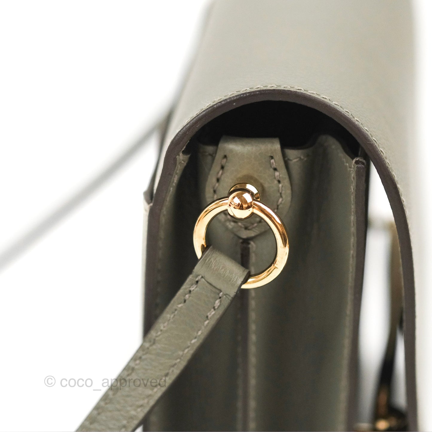 Hermès Roulis Mini 18 Gris Meyer 0L Evercolor Permabrass Hardware