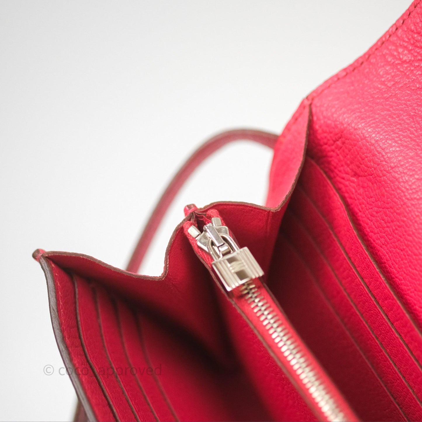 Hermès Kelly Wallet Pink Chevre Mysore Palladium Hardware