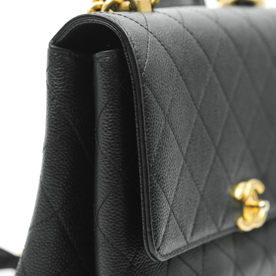 Chanel Chic Affinity Small Grained Calfskin Black Aged Gold Hardware