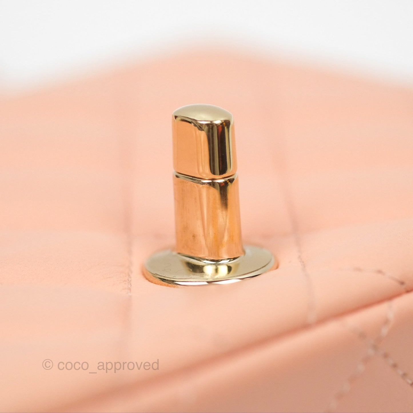 Chanel Quilted Mini Square Lambskin Light Beige Pink Gold Hardware