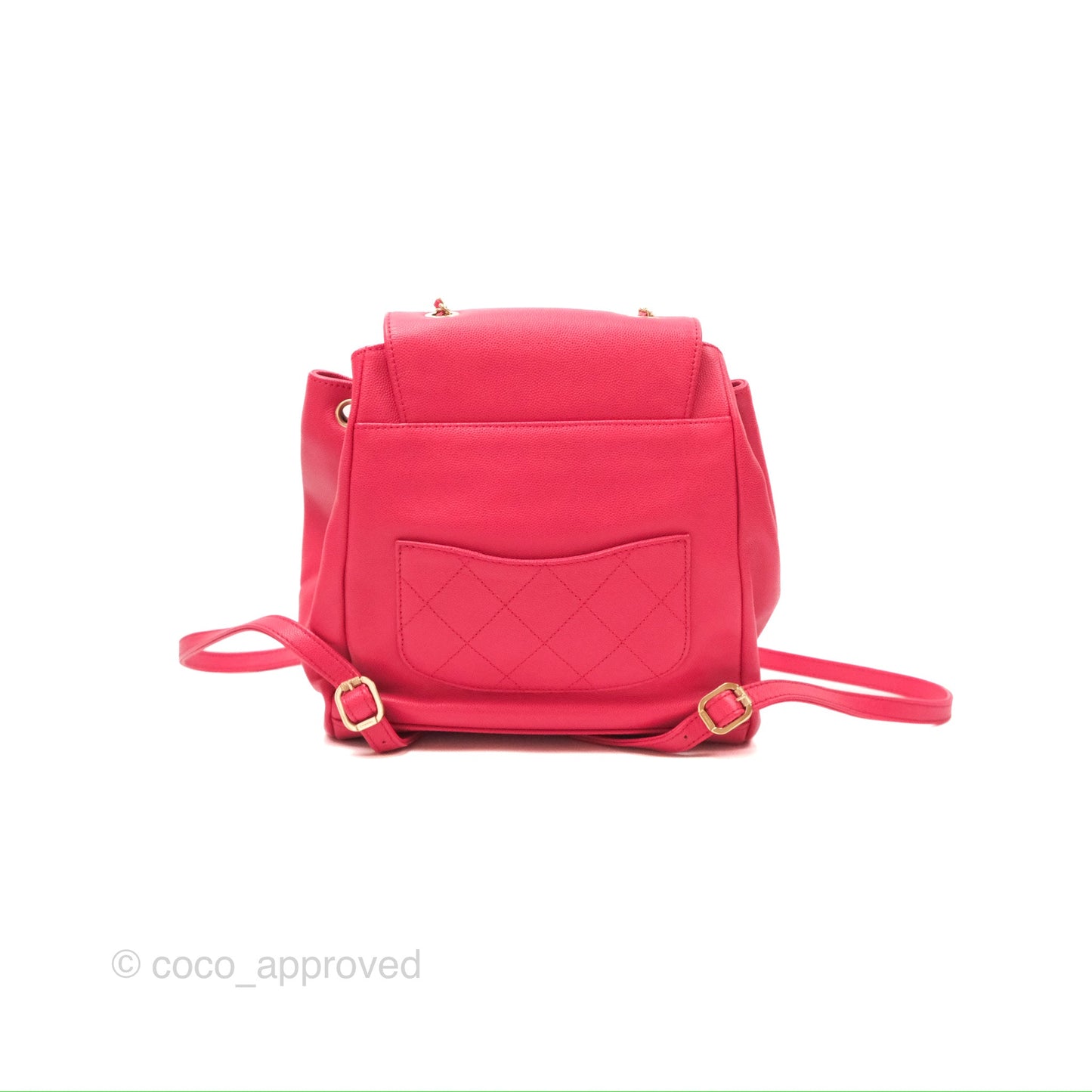 Chanel Quilted Business Affinity Backpack Dark Pink Caviar Gold Hardware
