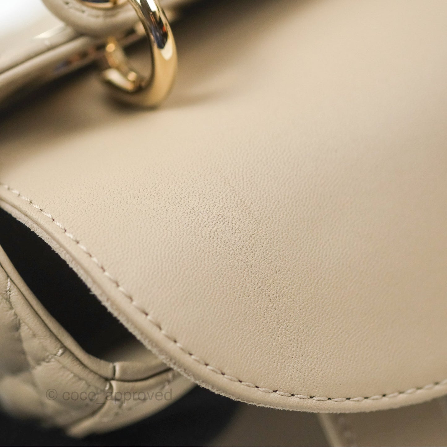 Christian Dior My ABCDior Lady Dior Beige Matte Lambskin Gold Hardware
