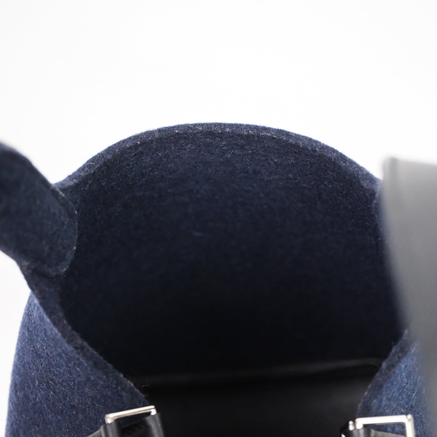 Hermès Picotin 18 Bleu Nuit 2Z / Swift Noir 89 Wool Feutre Swift Palladium Hardware