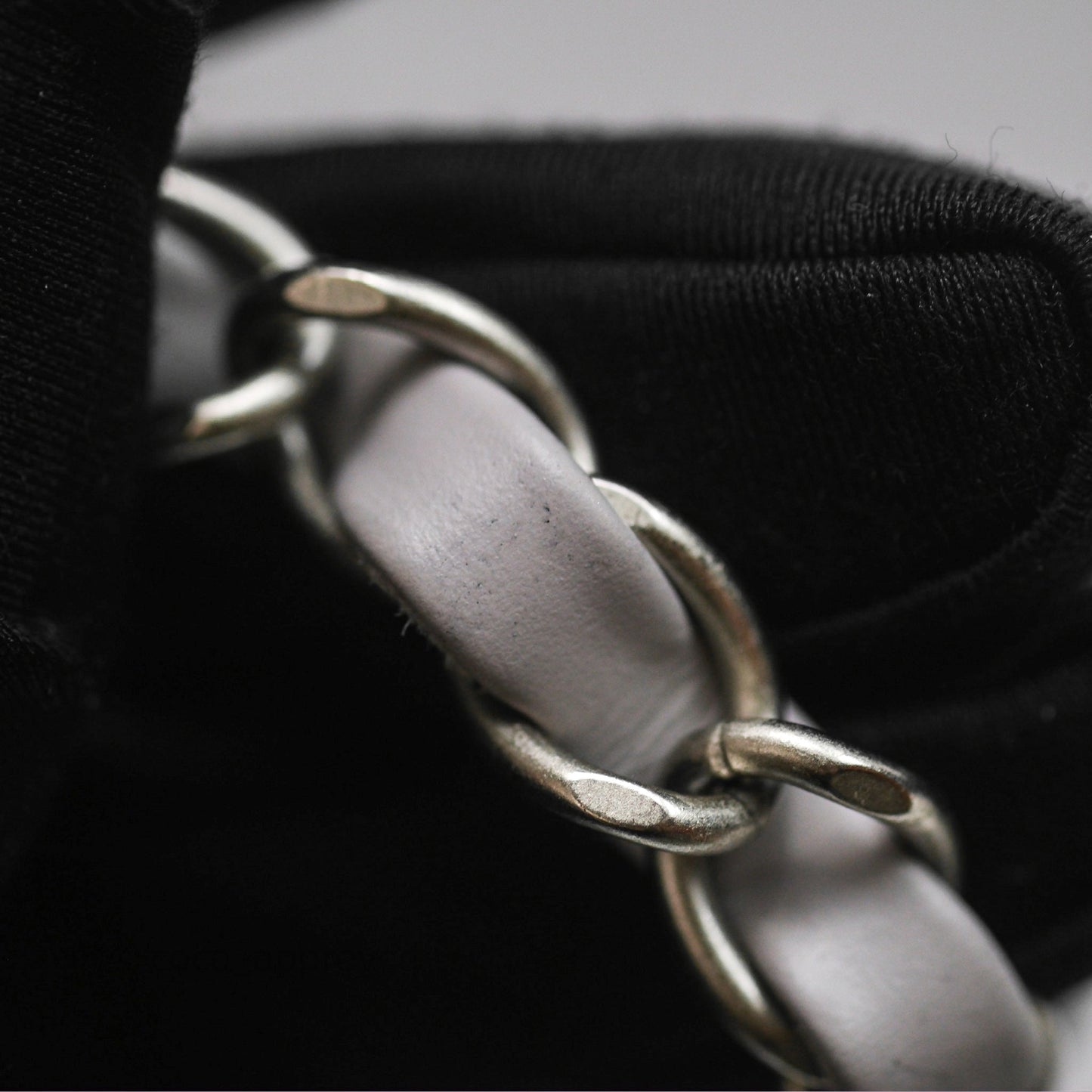 Chanel 22 Medium Grey Shiny Aged Calfskin Aged Silver Hardware
