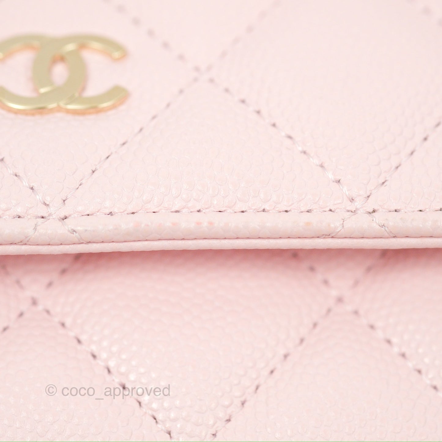 Chanel Quilted Classic Wallet On Chain WOC Pink Caviar Gold Hardware