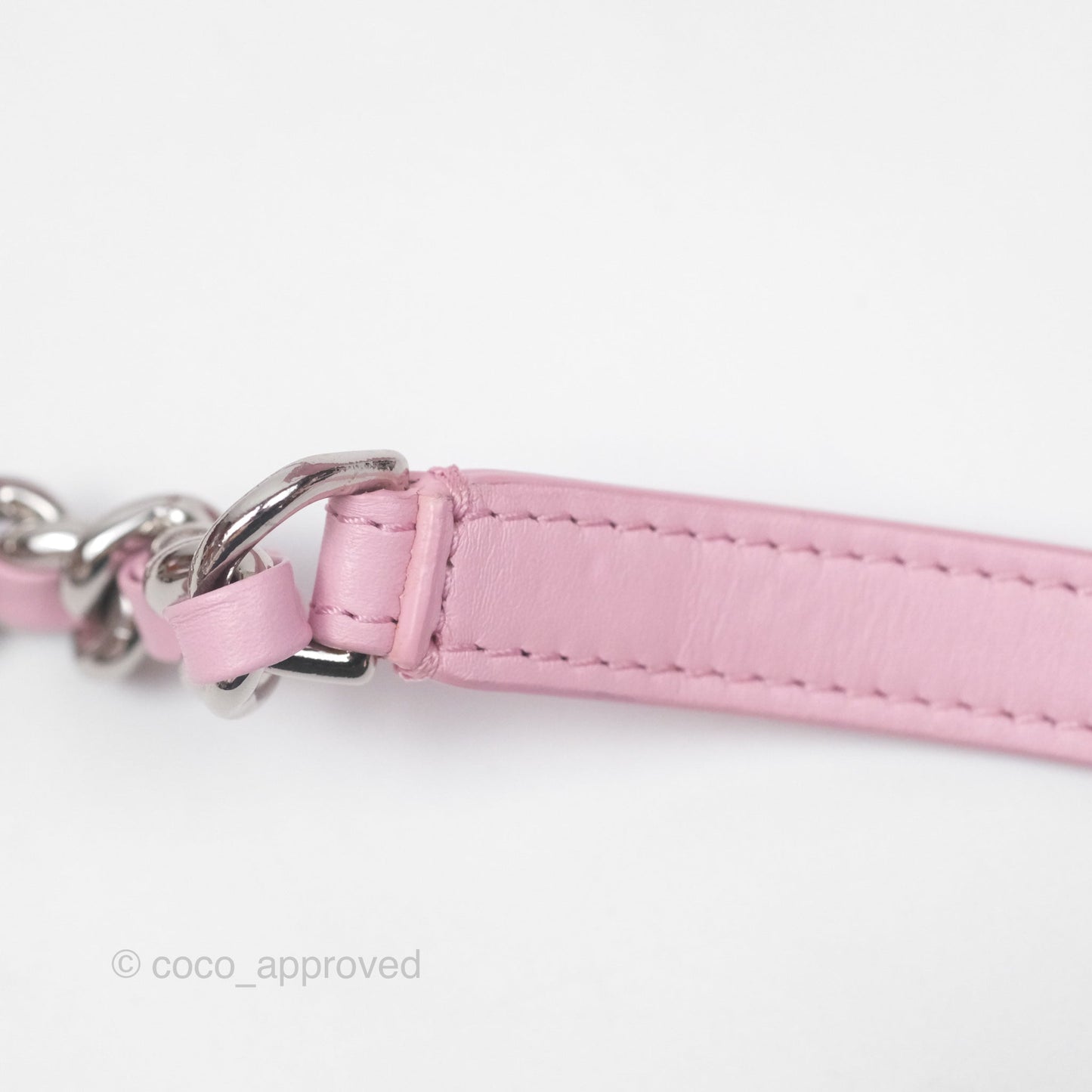 Chanel Stitched Ring My Bag Flap Crossbody Pink Calfskin Silver Hardware