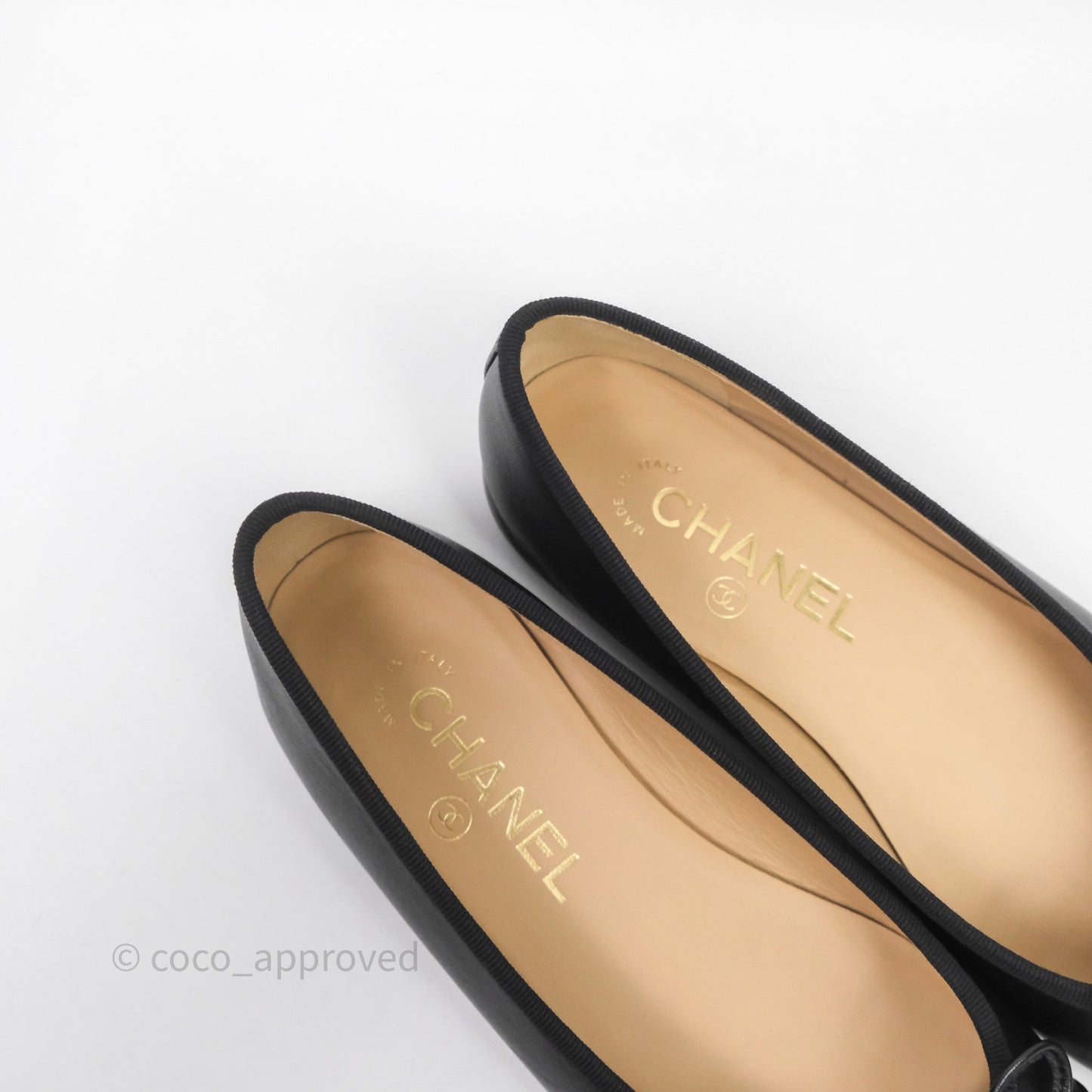Chanel Ballet Flats Black Size 36.5