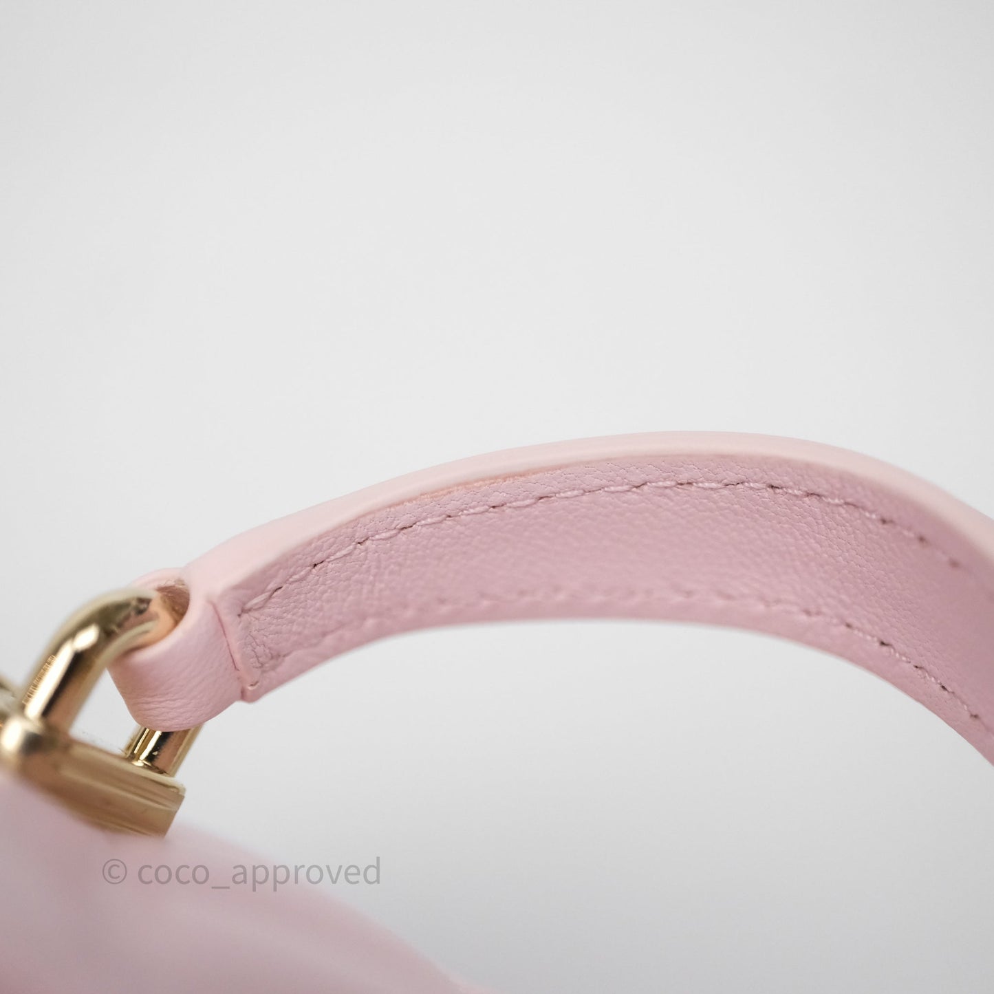 Chanel Mini Top Handle Vanity With Chain Pink Lambskin Gold Hardware