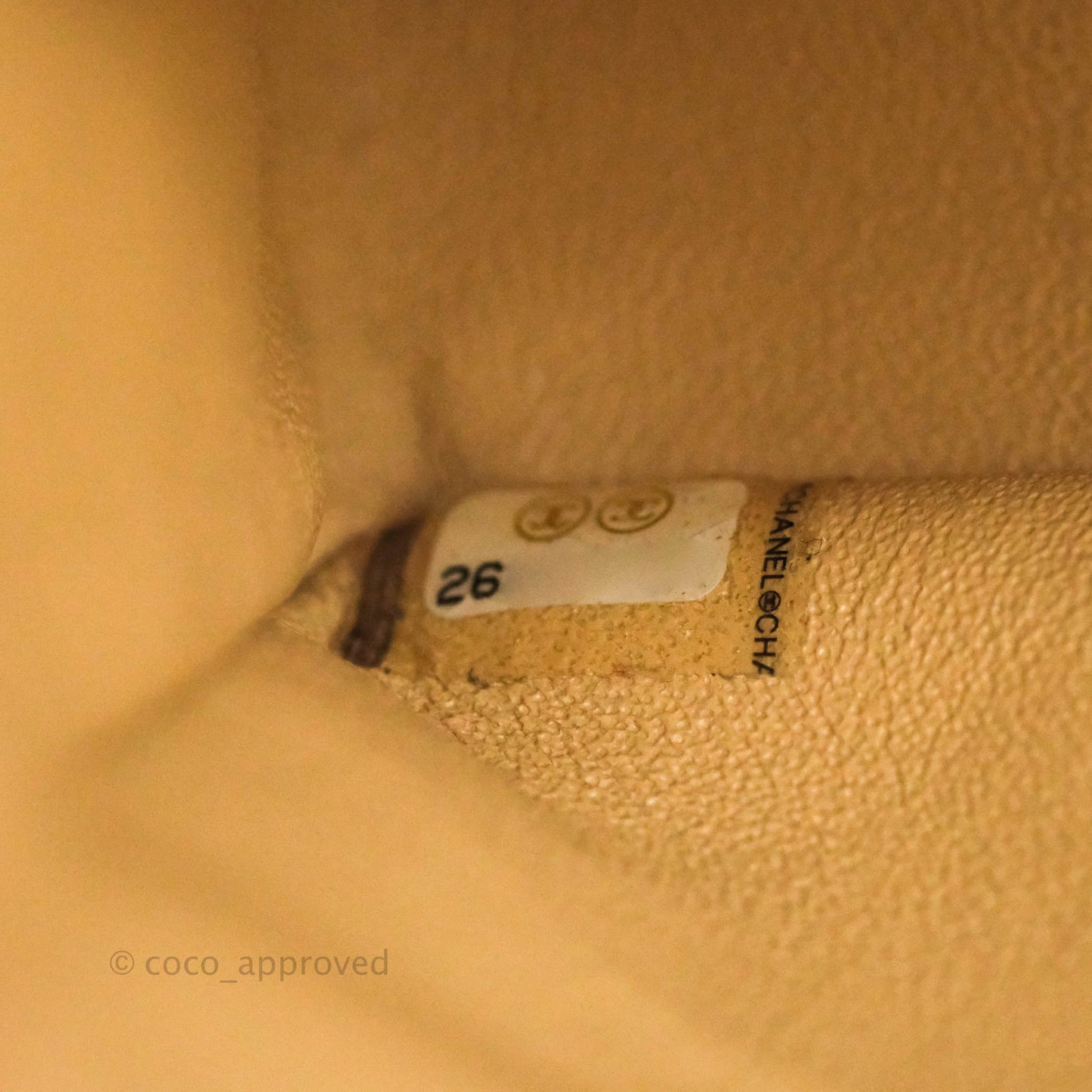 Chanel Classic M/L Medium Double Flap Beige Caviar Gold Hardware
