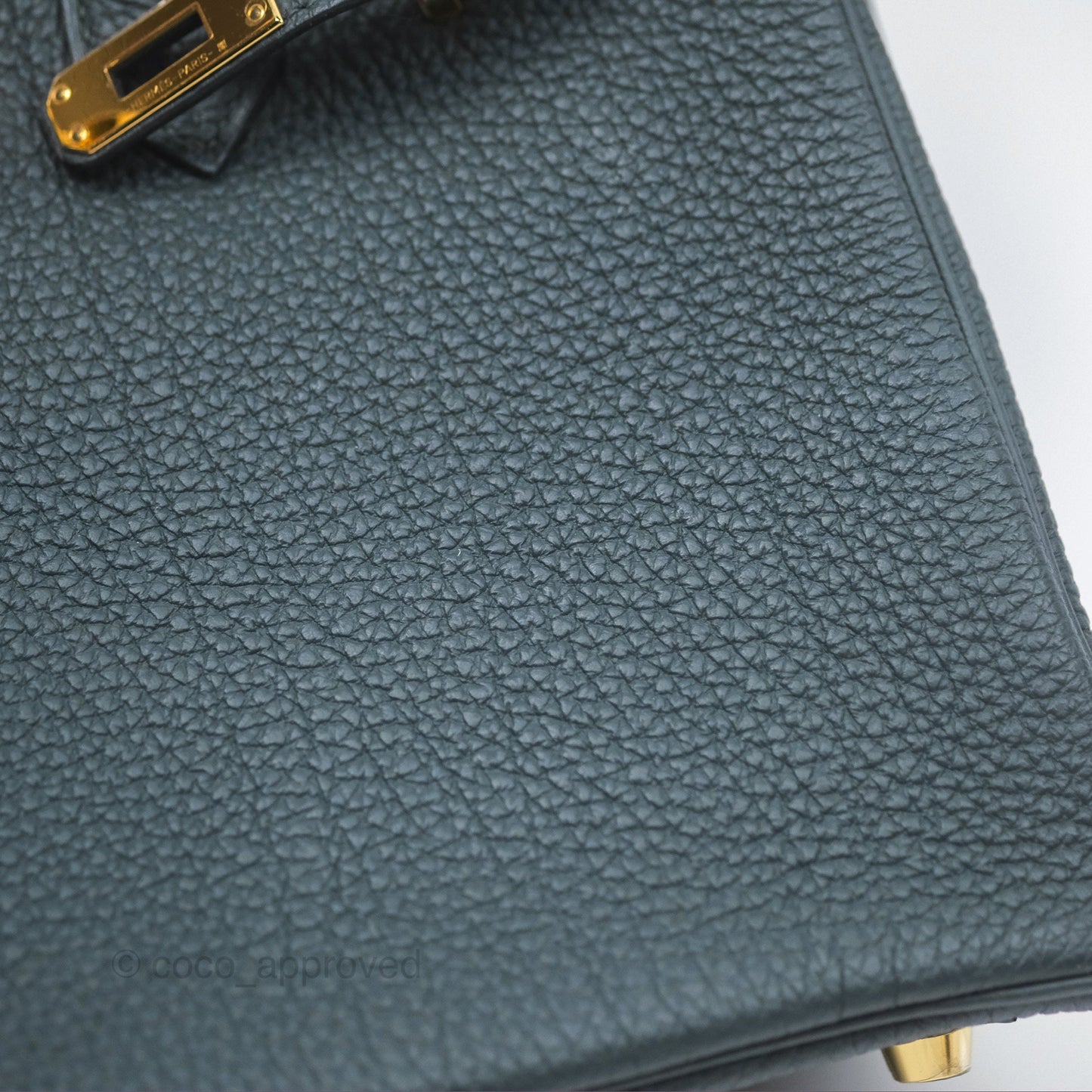 Hermès Birkin 25 Retourne Vert Cypres 6O Togo Gold Hardware