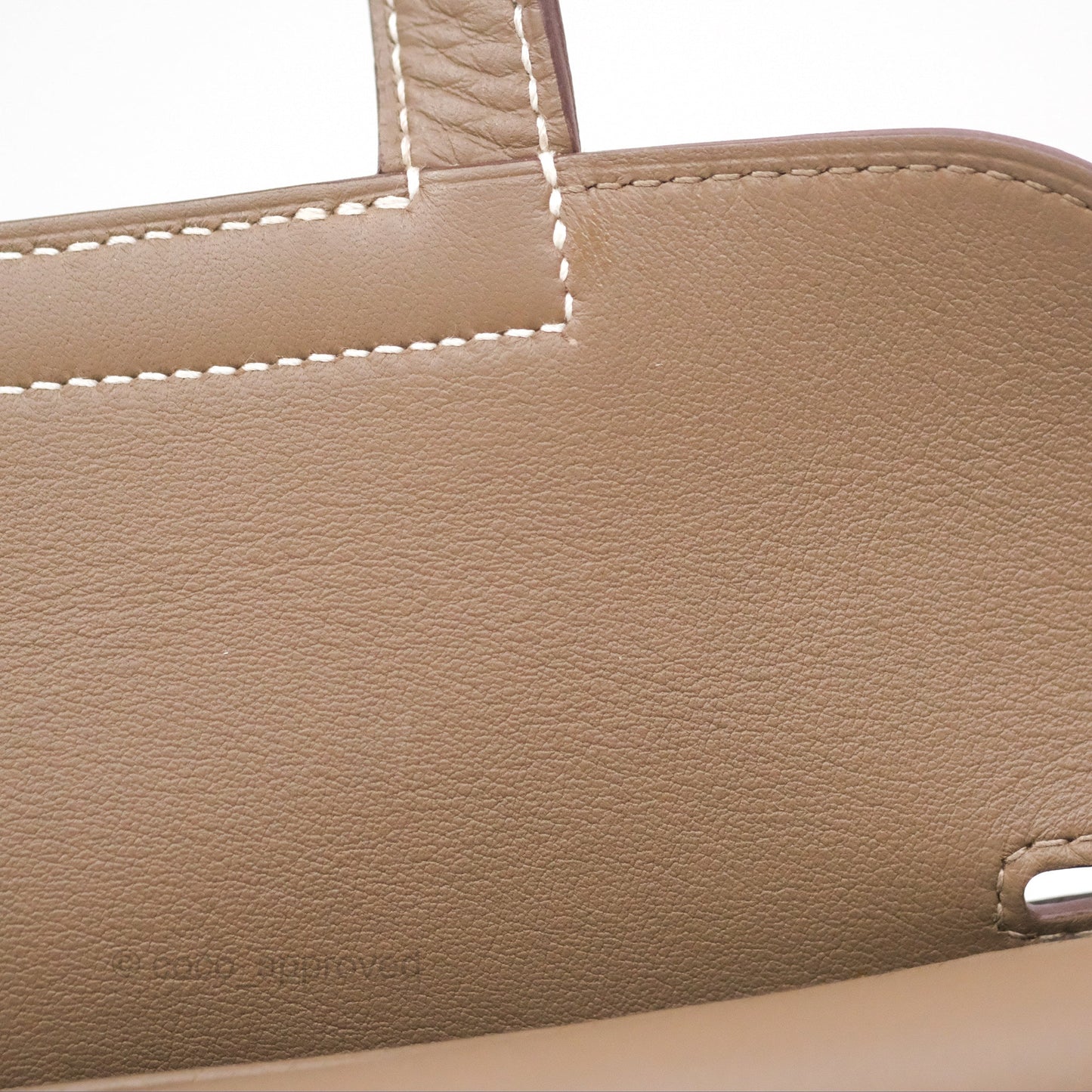 Hermès Halzan 25 Etoupe Clemence Palladium Hardware