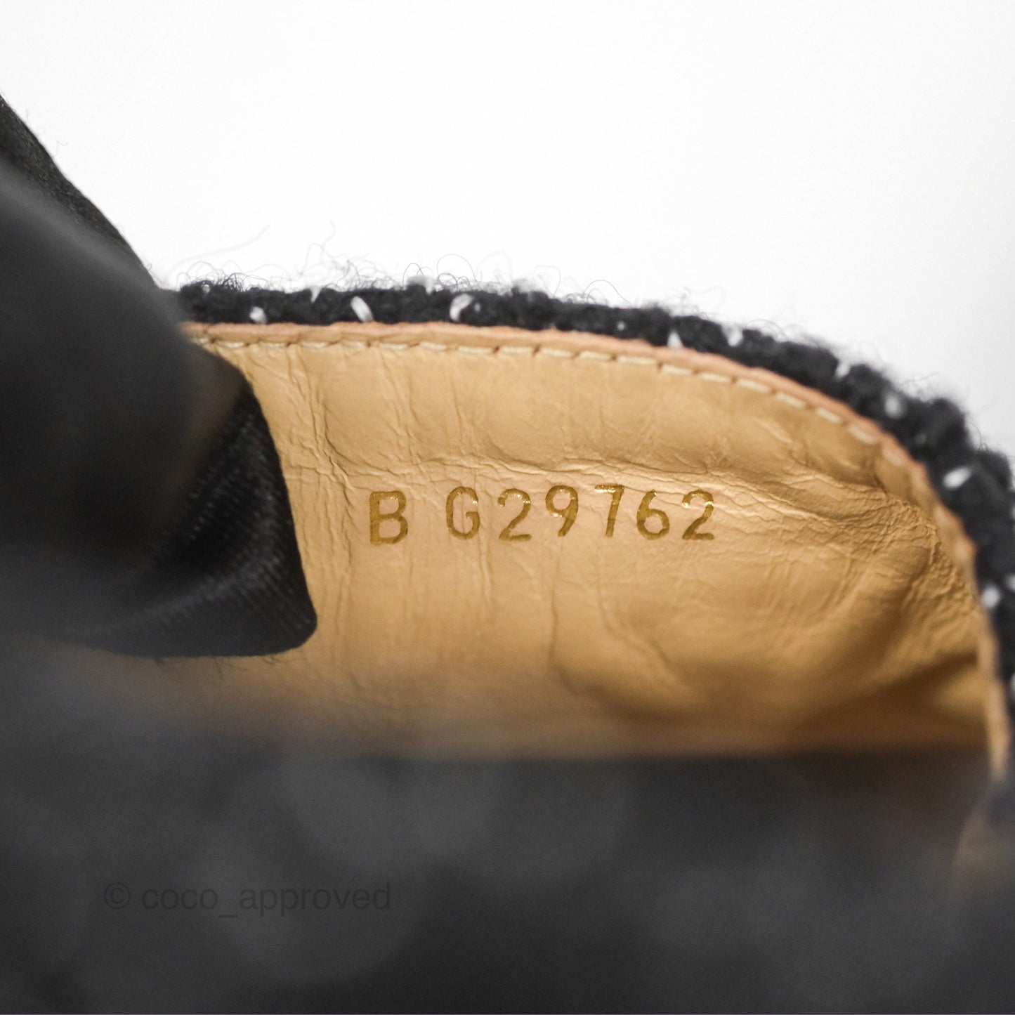 Chanel Espadrille Black Silver Tweed Size 37