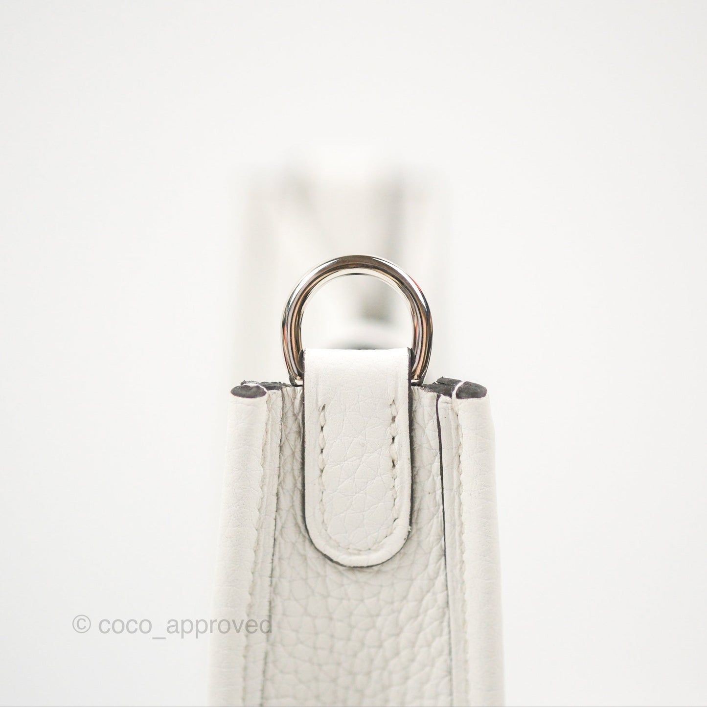 Hermès Mini Evelyne 16 New White Clemence Palladium Hardware
