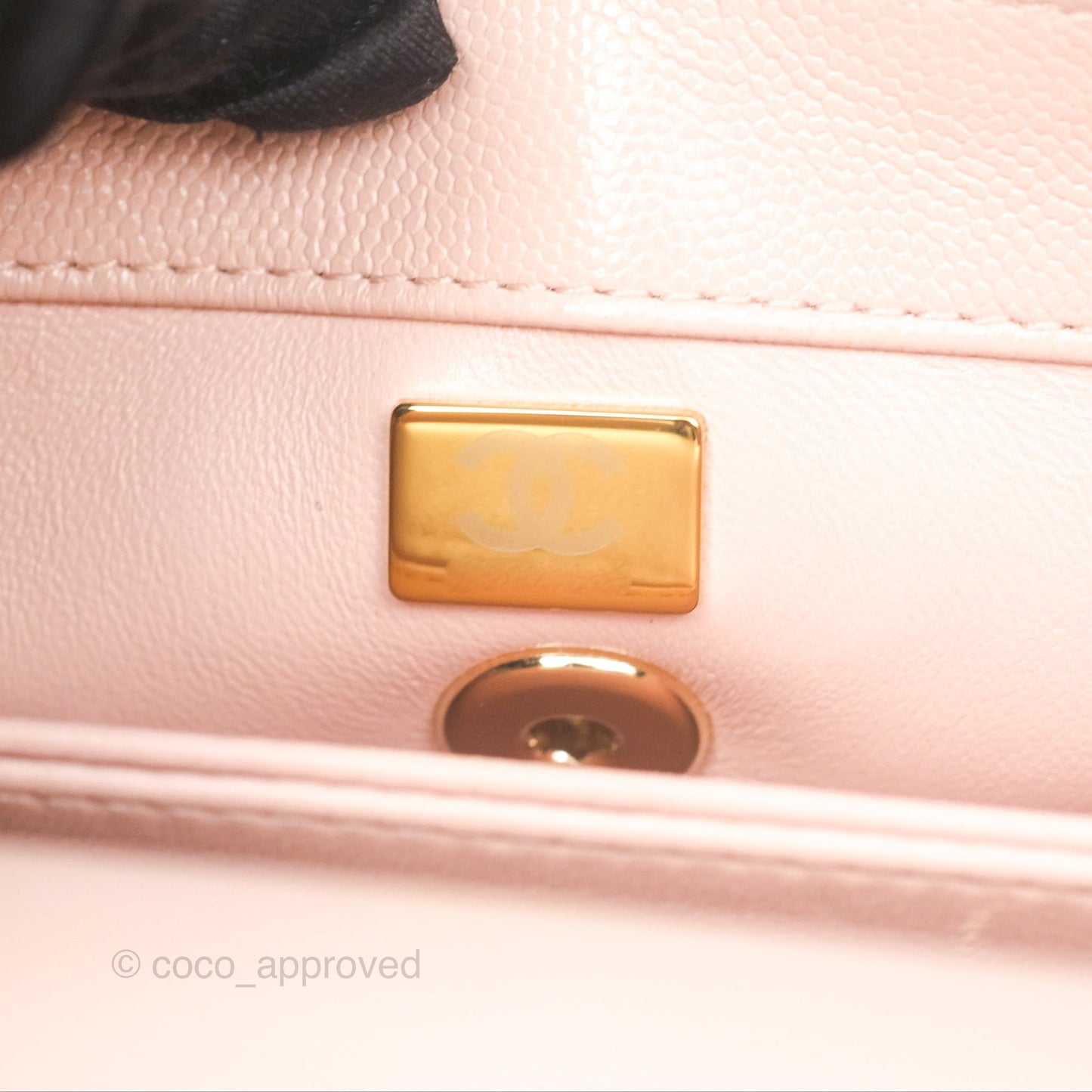 Chanel Small Coco Handle Light Pink Caviar Gold Hardware