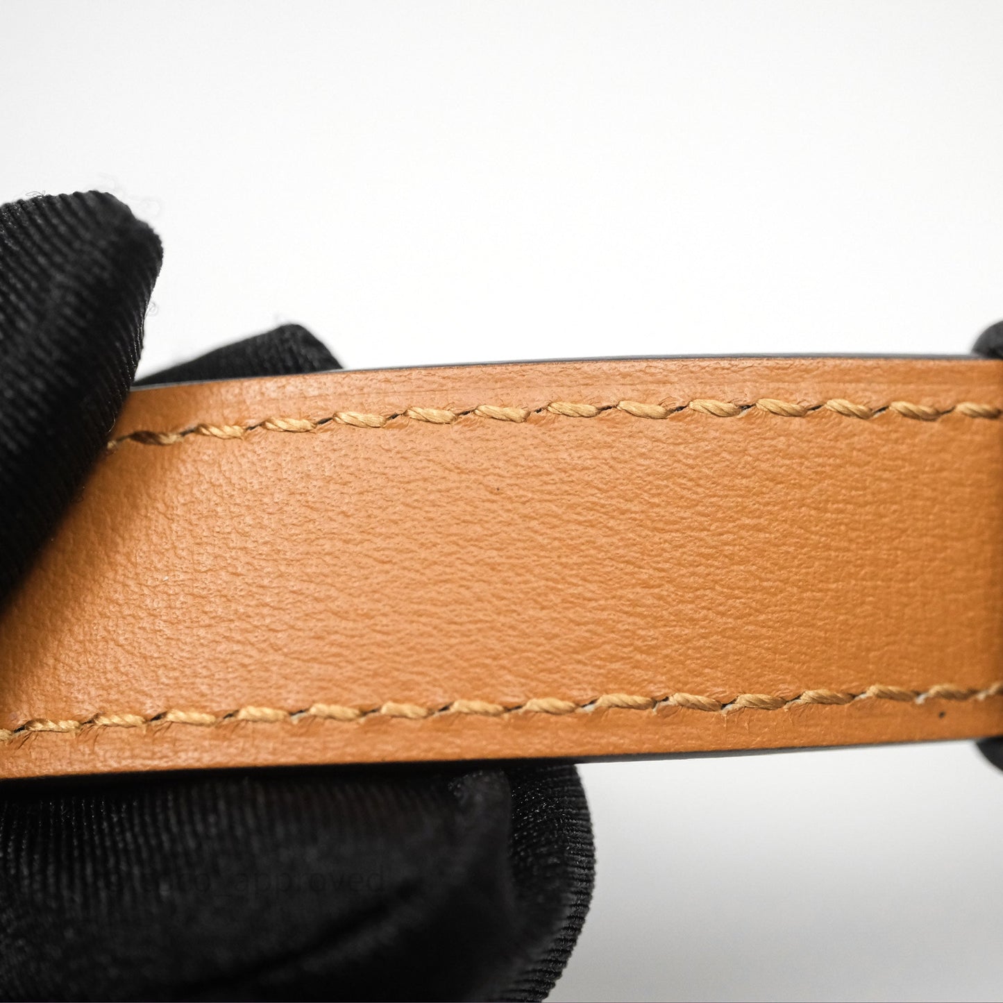 Hermès Kelly Belt Black Noir 89 Epsom Gold Hardware
