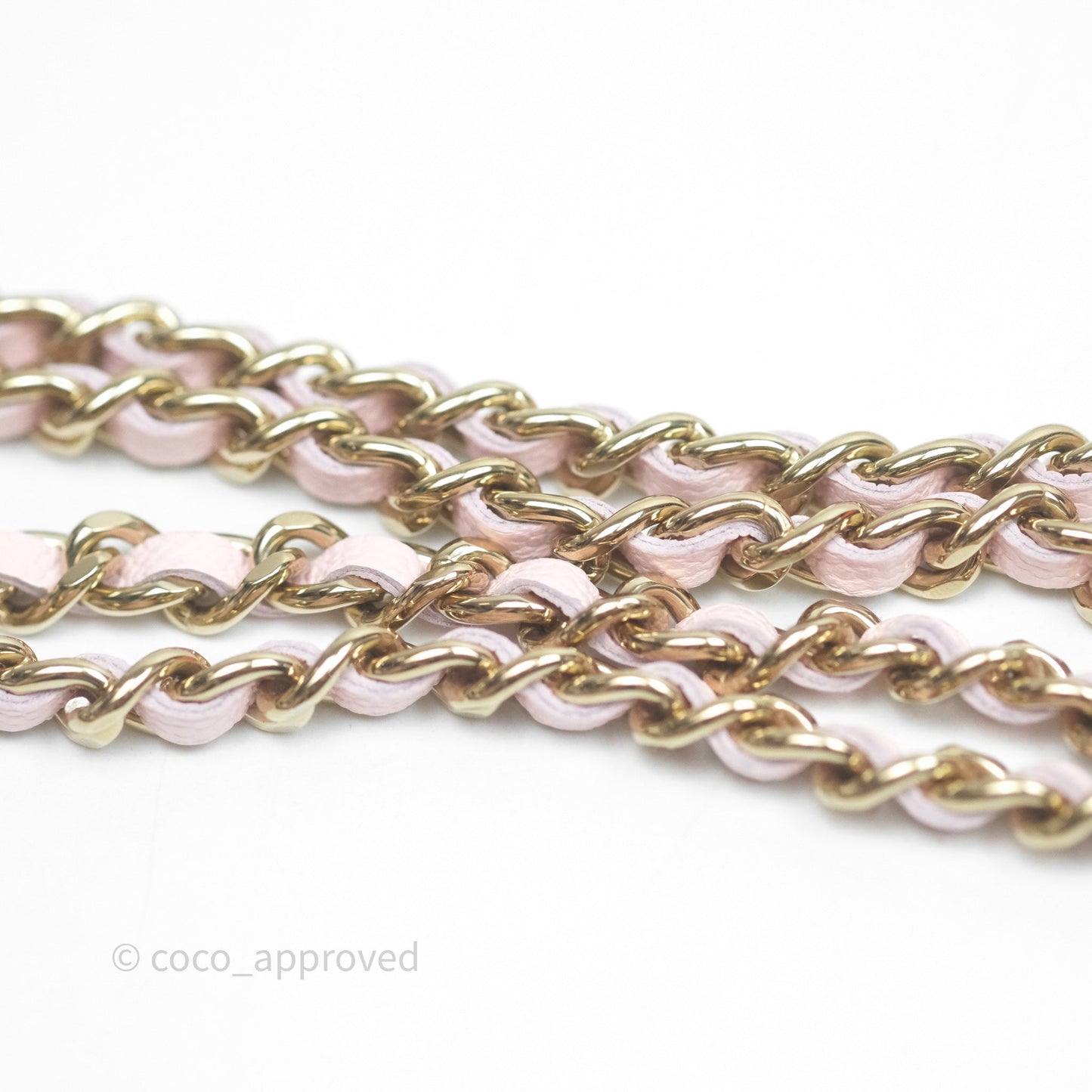 Chanel Classic Quilted Wallet on Chain WOC Light Pink Caviar Gold Hardware