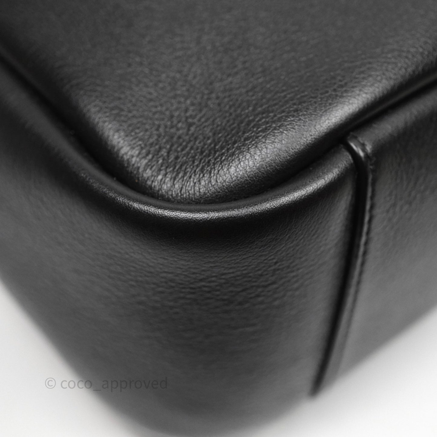 Saint Laurent LE 5 à 7 Supple Small Black Grained Leather Gold Hardware
