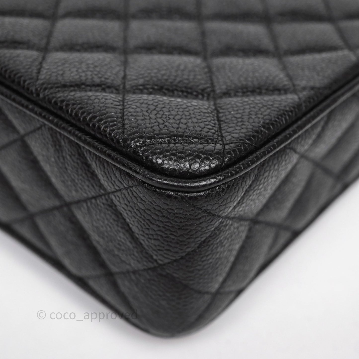Chanel Vintage Camera Bag Coco Crush Black Caviar Gold Hardware